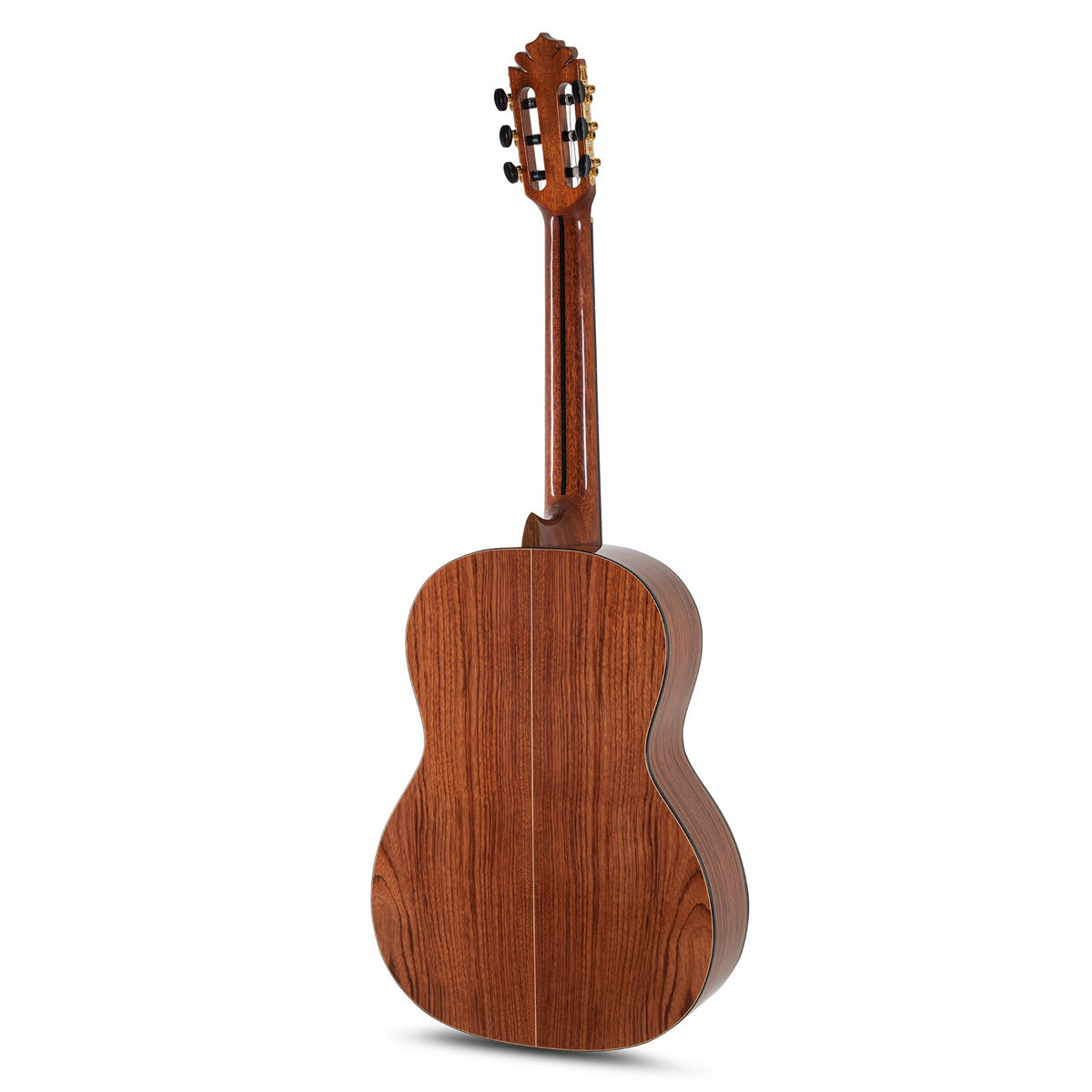 Full back view of the Manuel Rodriguez Superior A-C classical guitar with bubinga back and sides