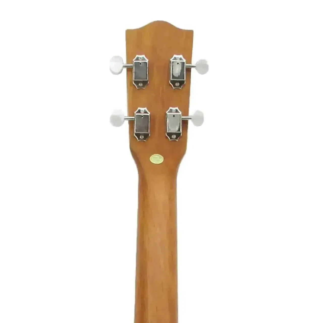 Ohana BK-70RB Baritone Ukulele headstock and neck, showing Grover open-geared tuners and light wood finish.