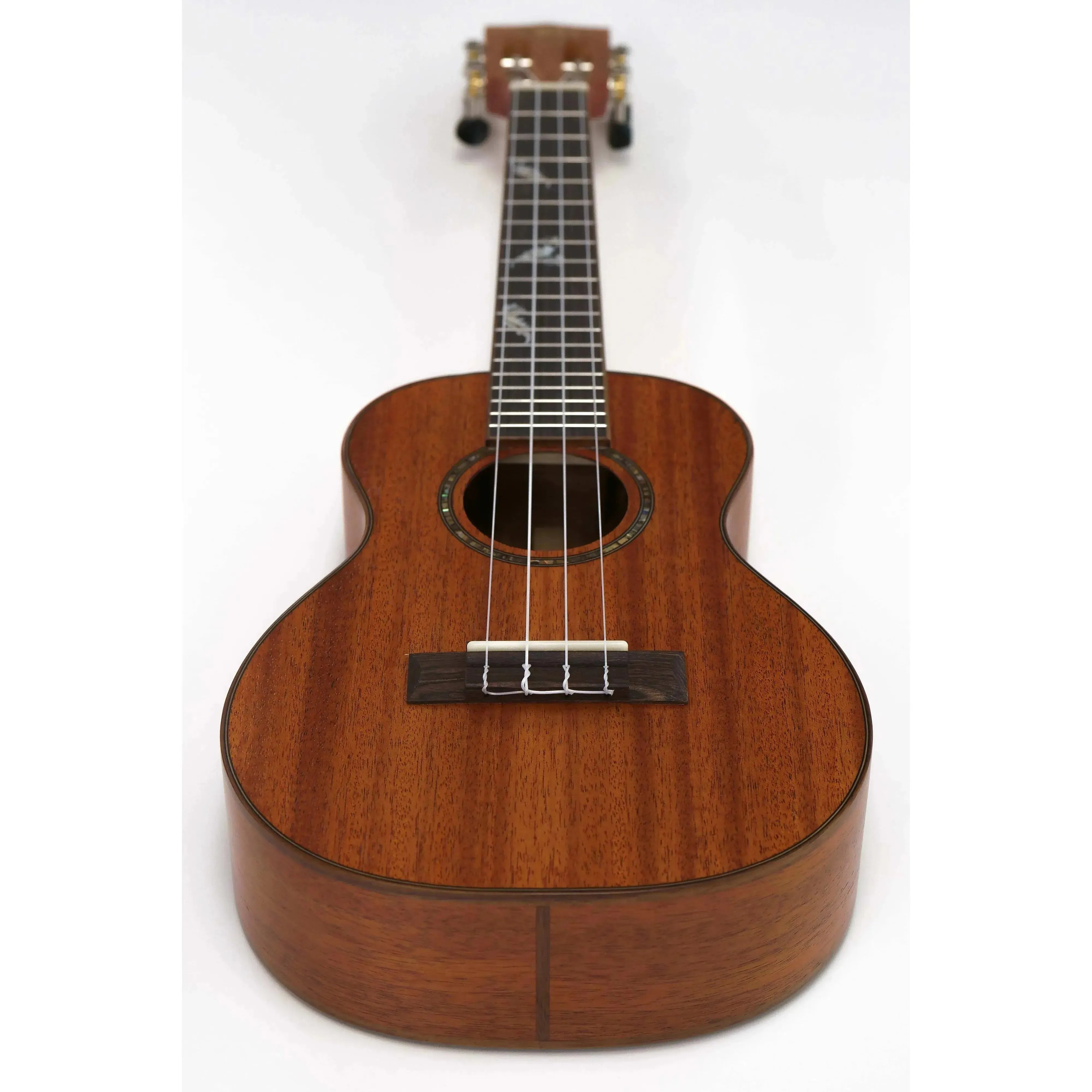 Ohana CK-32 Concert Ukulele with solid mahogany body, slotted headstock, and Aquila strings.