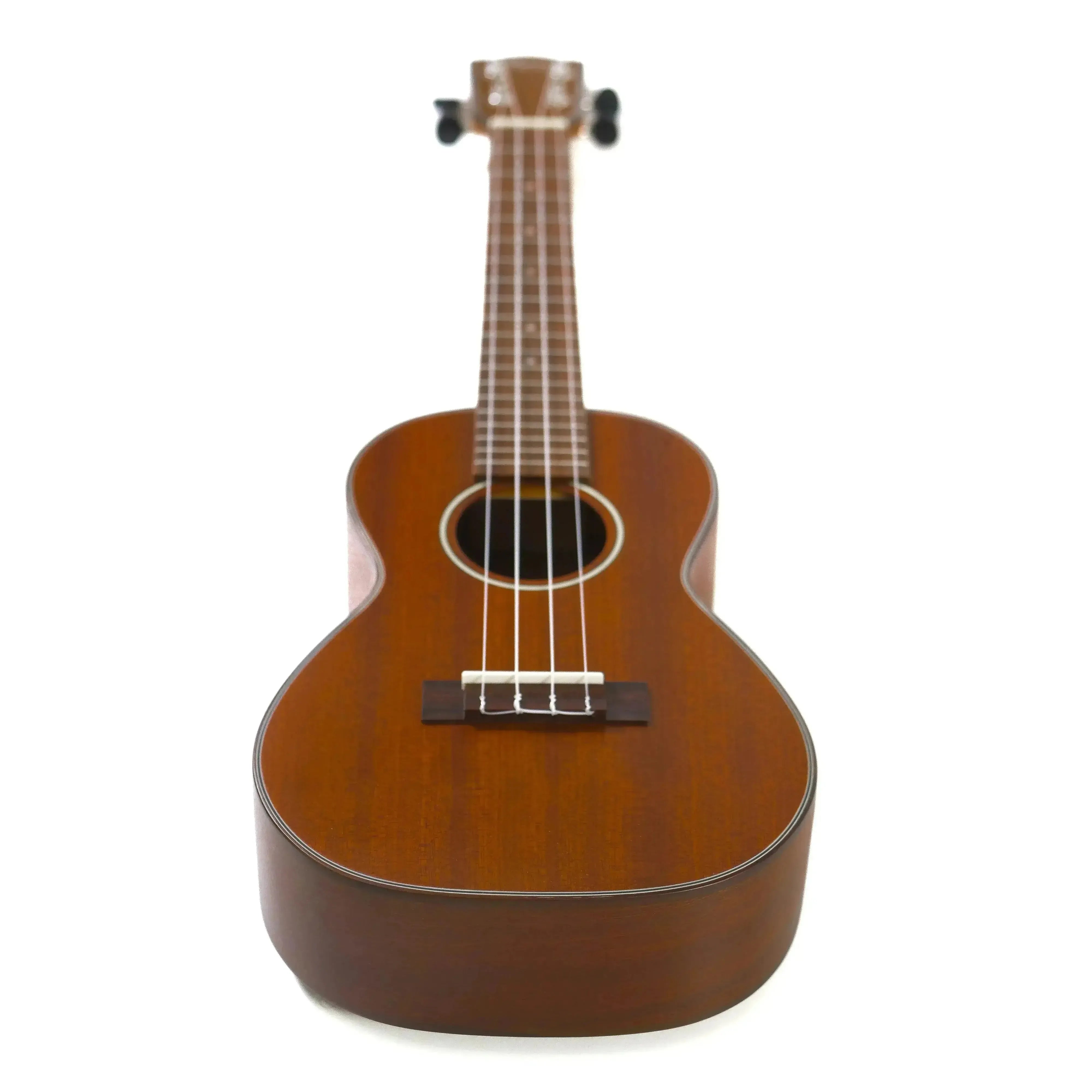 Ohana CK-35 Solid Mahogany Concert Ukulele, front view, with a rich brown finish.