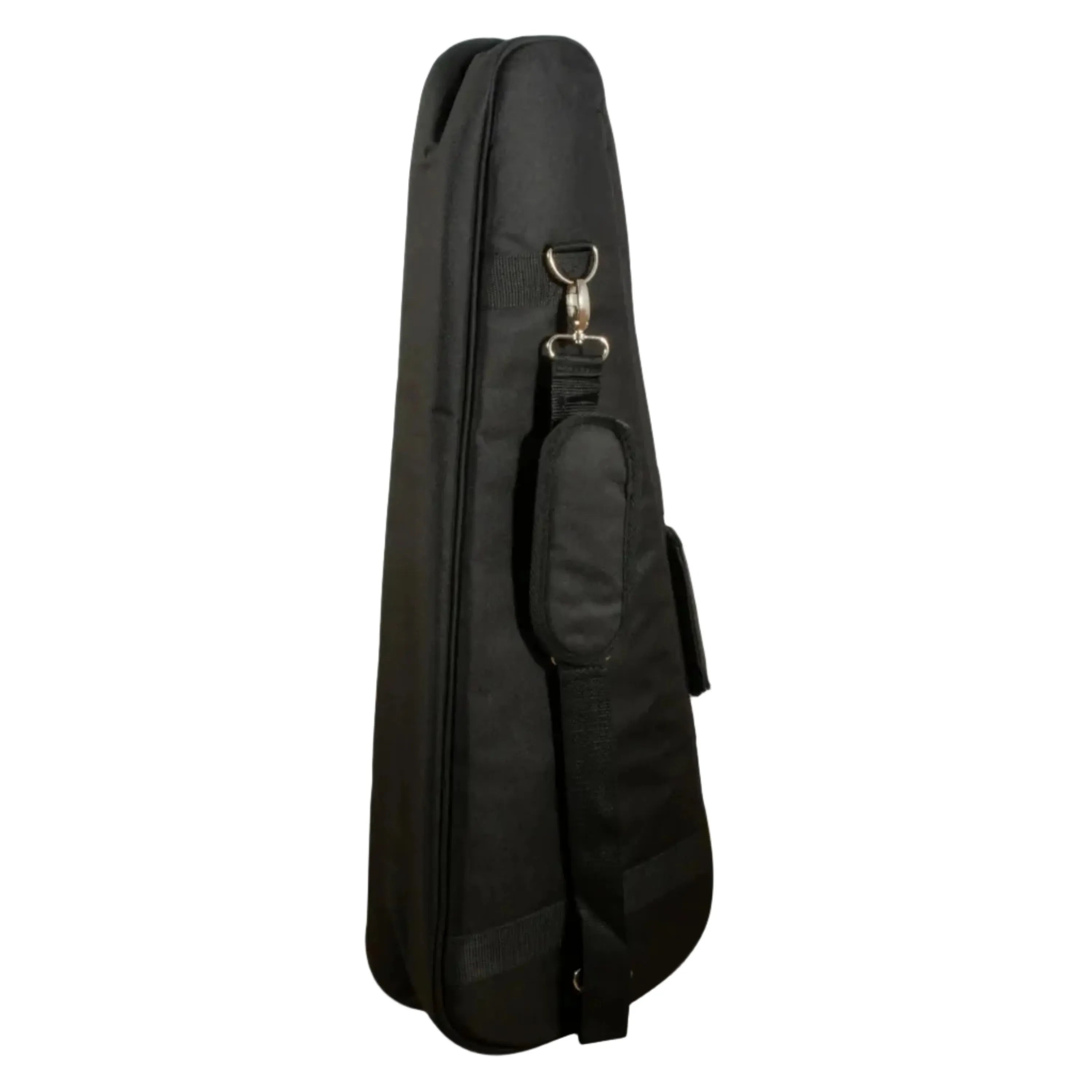 Ohana DB-24BL Deluxe Concert Ukulele Gigbag, black nylon with blue accents, padded shoulder strap.