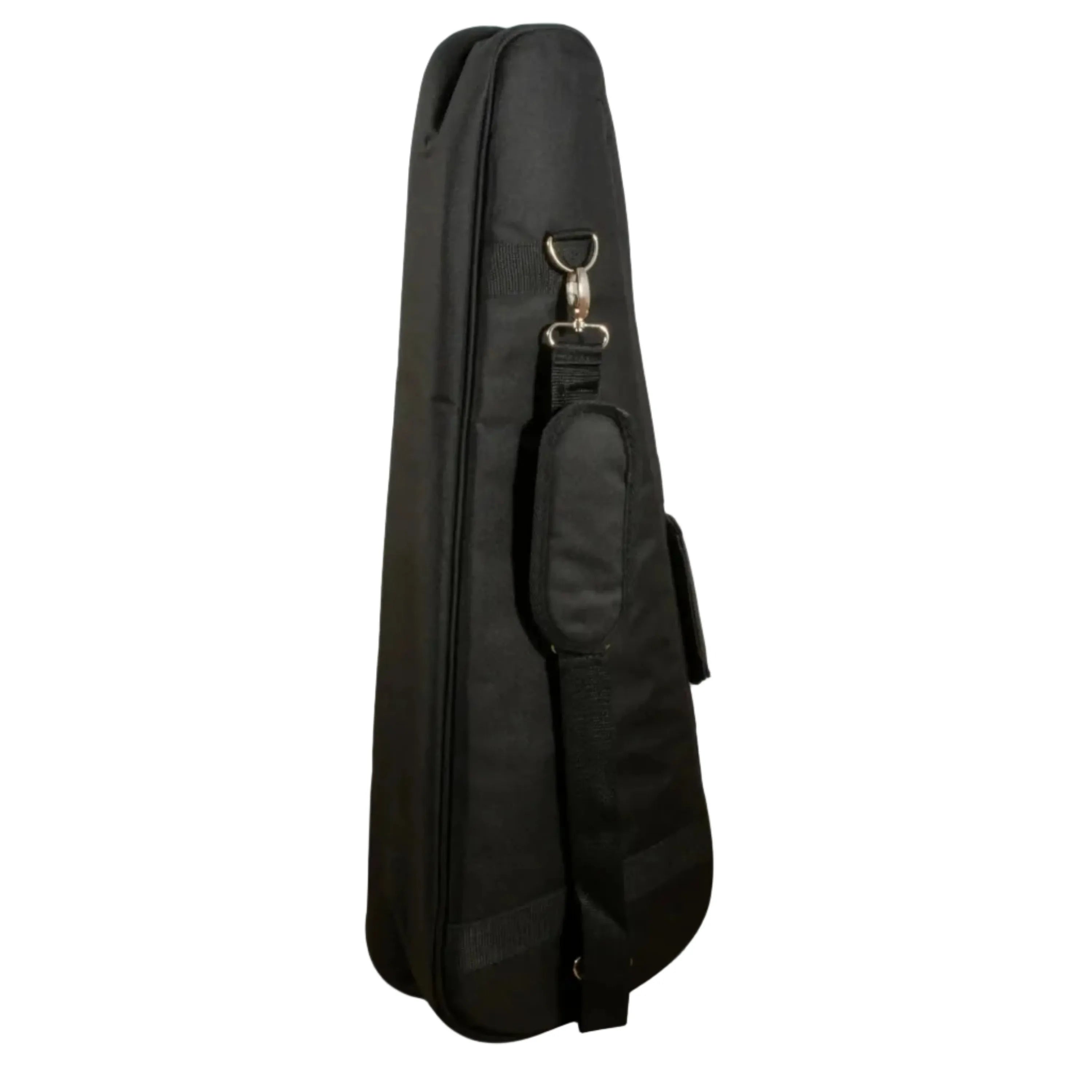 Ohana DB2-27BL Double Deluxe Tenor Ukulele Bag, black nylon with padded shoulder strap.
