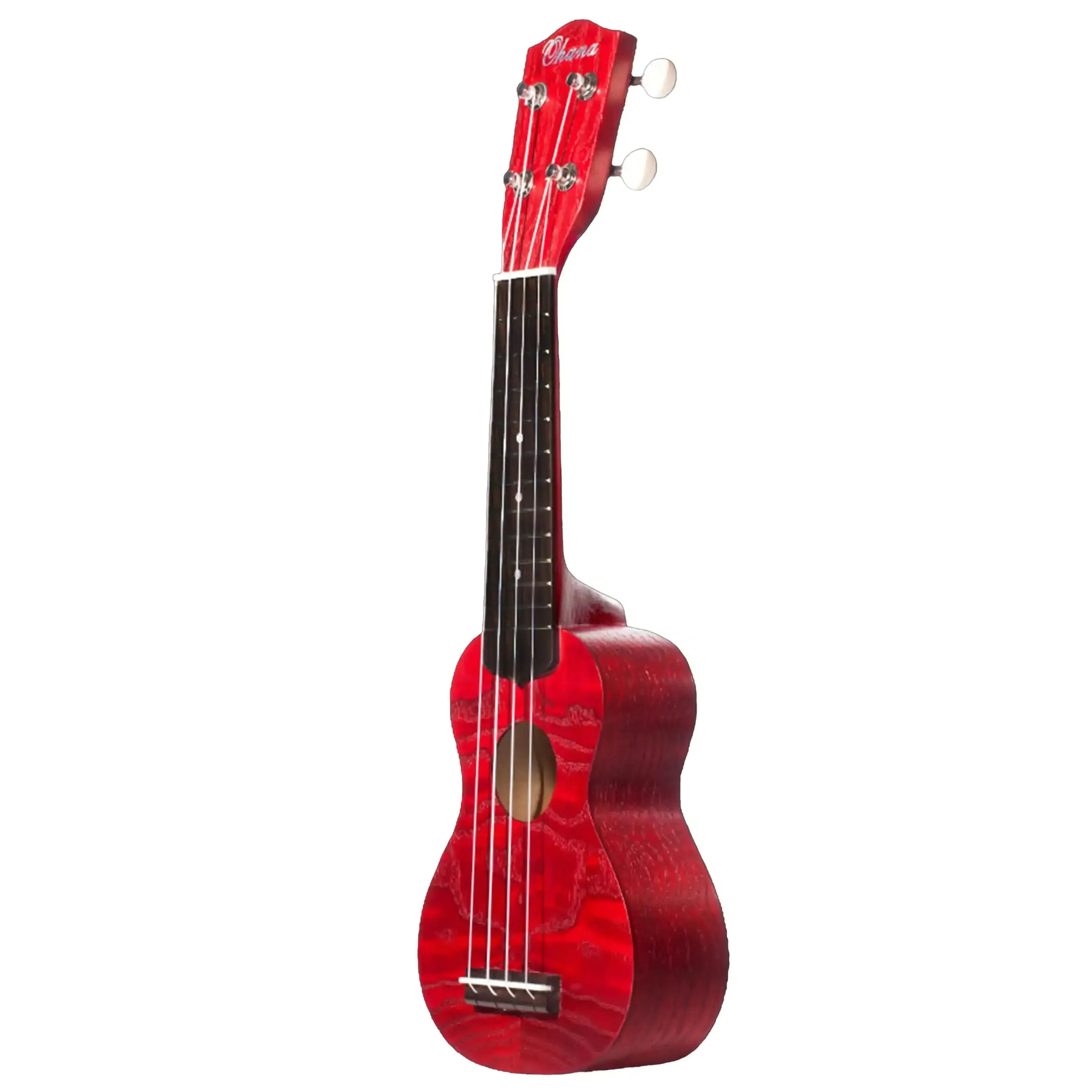 Ohana O'Nina Sopranissimo Ukulele, 17-inch red laminate willow wood with satin finish.