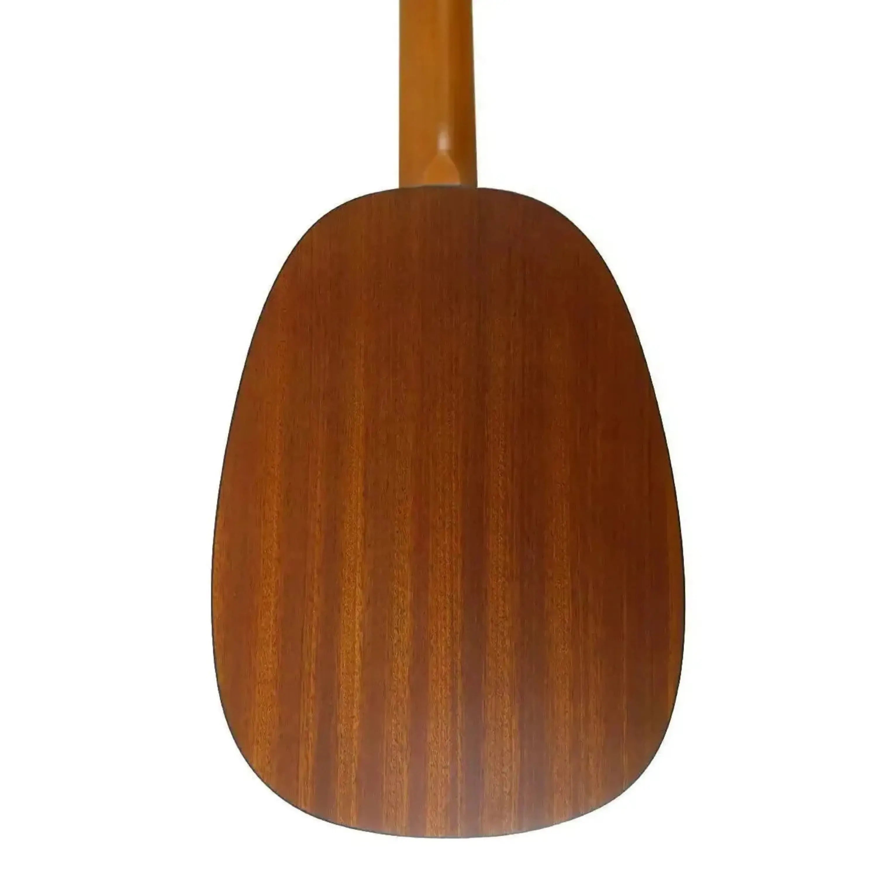Back of Ohana PKT-14 Mahogany Pineapple Tenor Ukulele, showing warm brown wood grain.