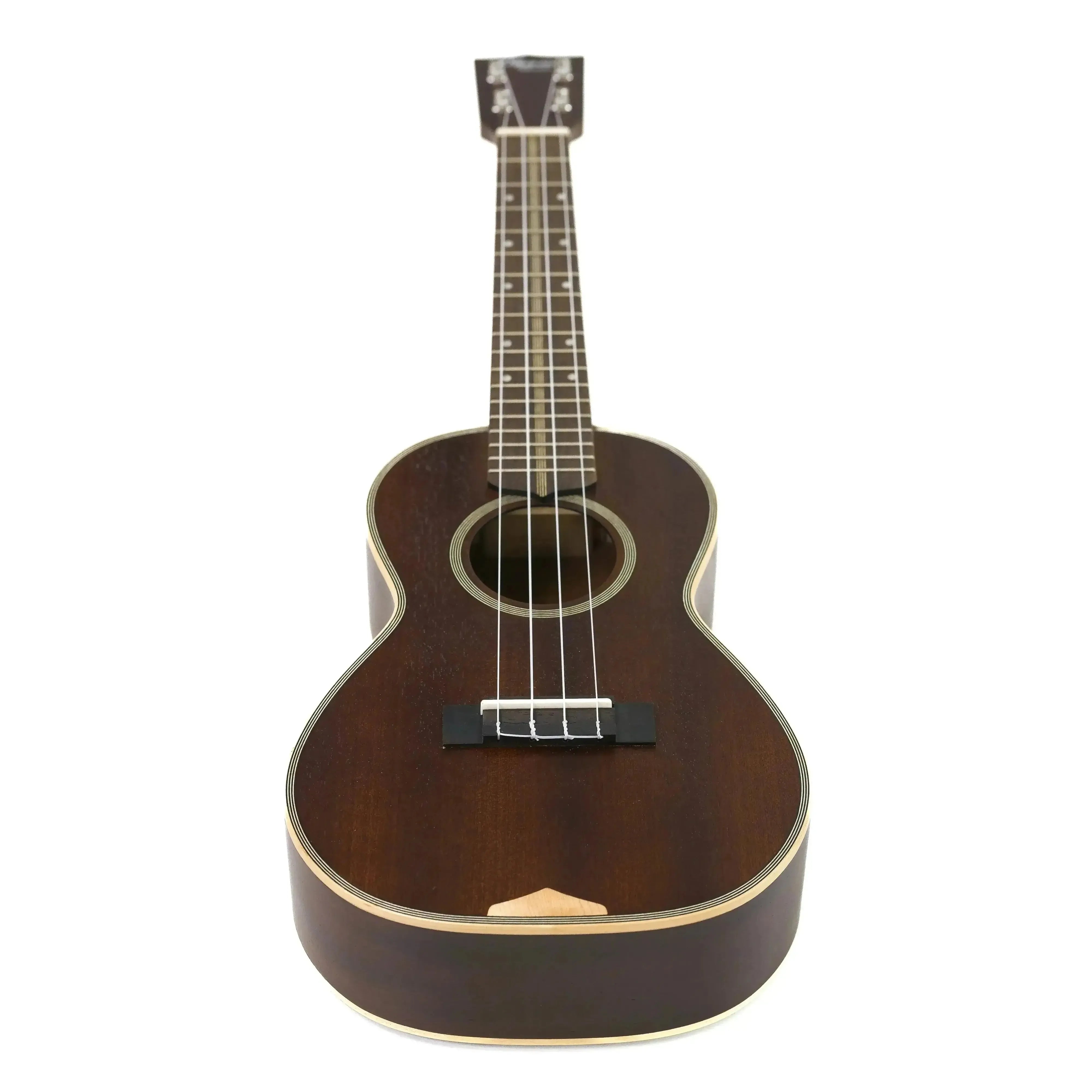 Ohana SK-39 Vintage Line Soprano Ukulele, dark mahogany with vintage satin finish and maple binding.