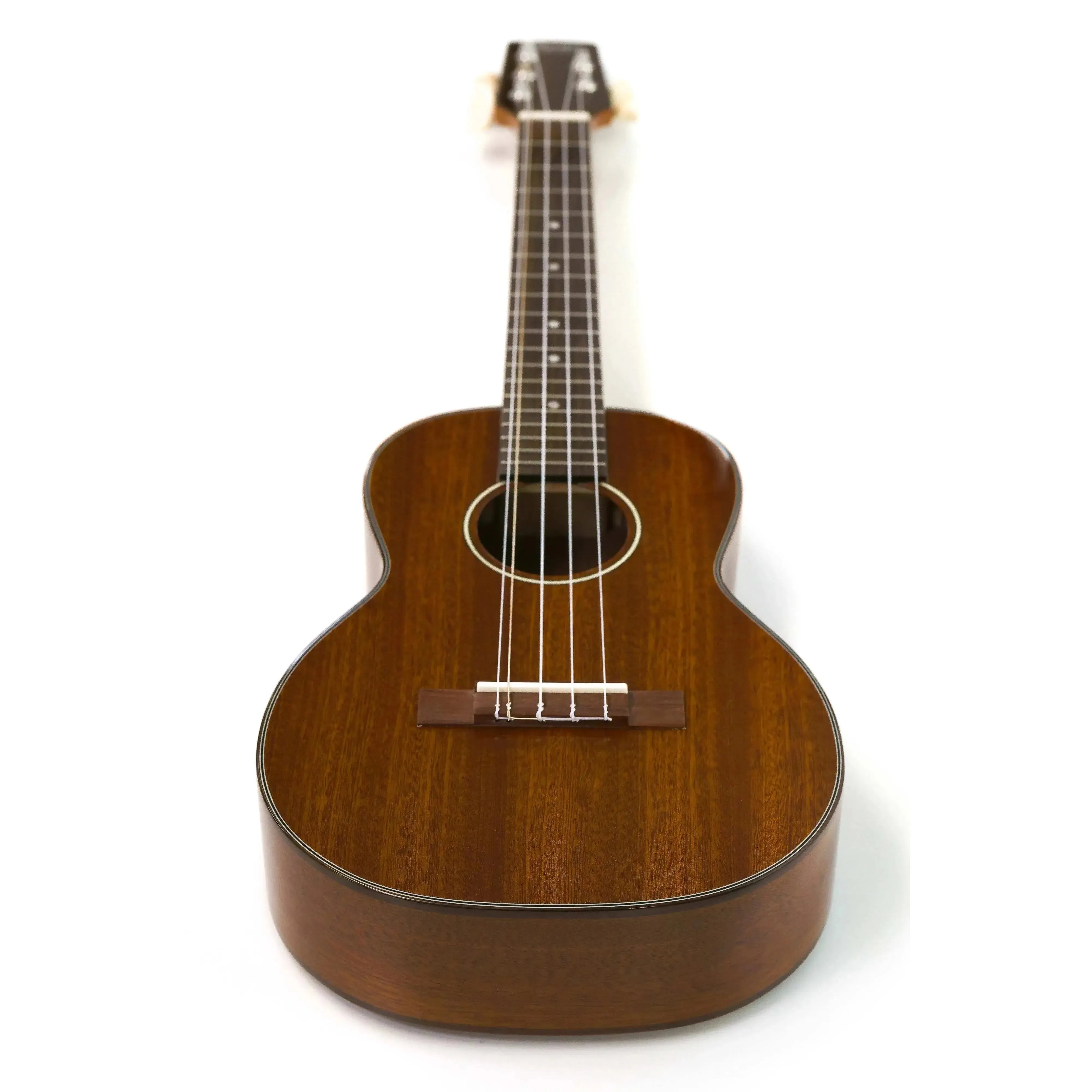 Ohana TK-35G-5 5-string solid mahogany tenor ukulele with glossy finish and dark wood bridge.