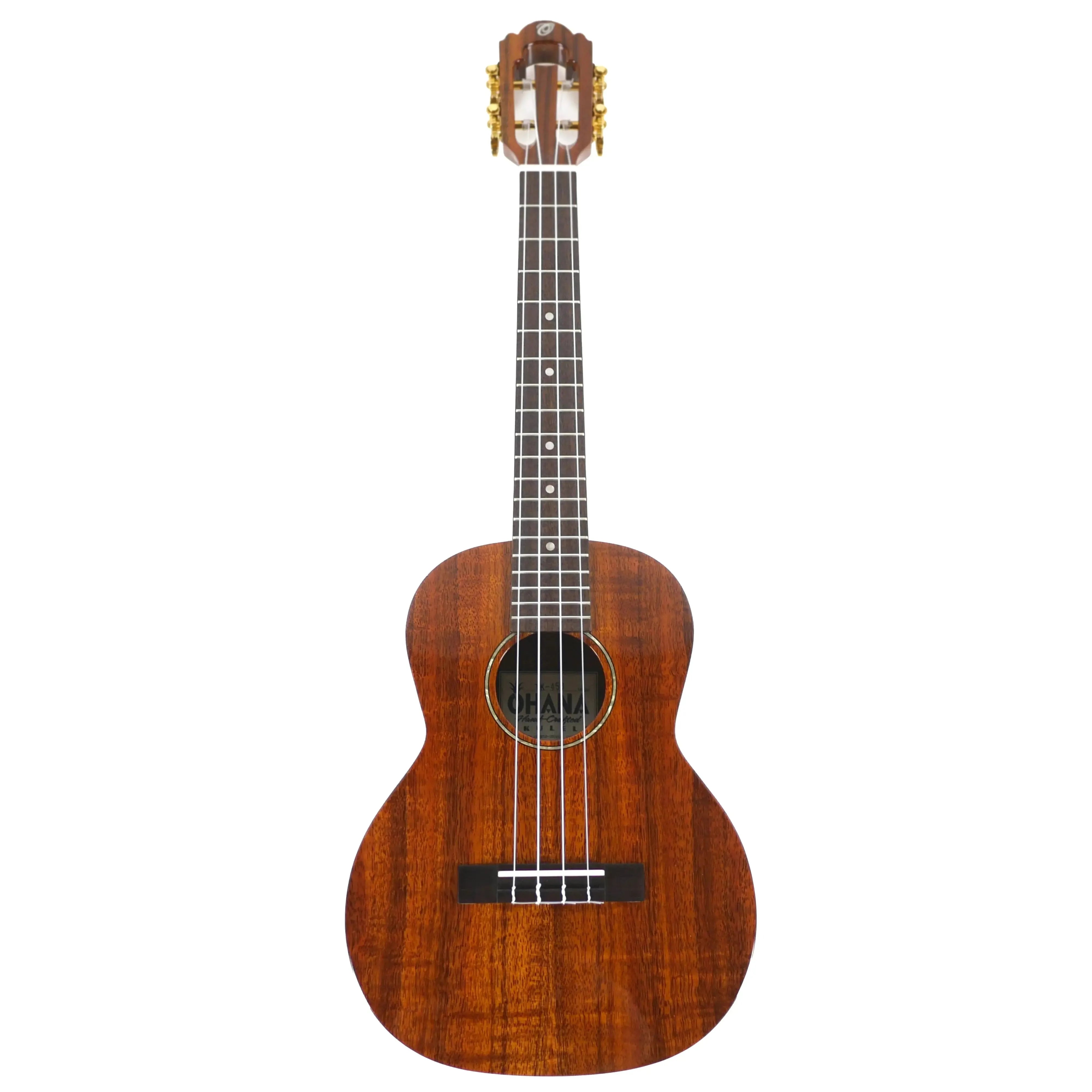 Ohana TK-450 Limited Edition solid koa tenor ukulele with a gloss finish and slotted headstock.