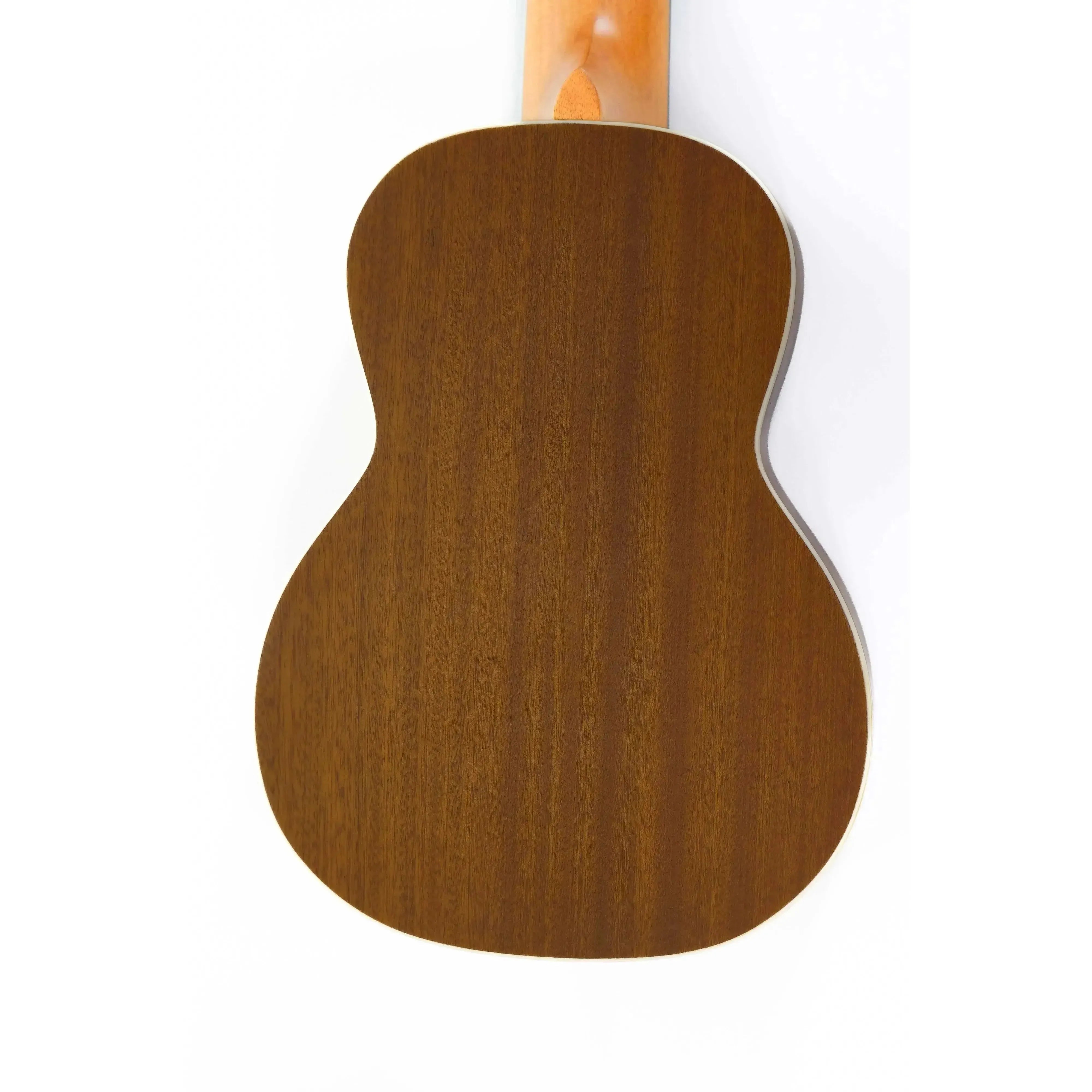 Ohana TKGL-20 solid mahogany top guitarlele, showing its warm brown back and light wood neck.