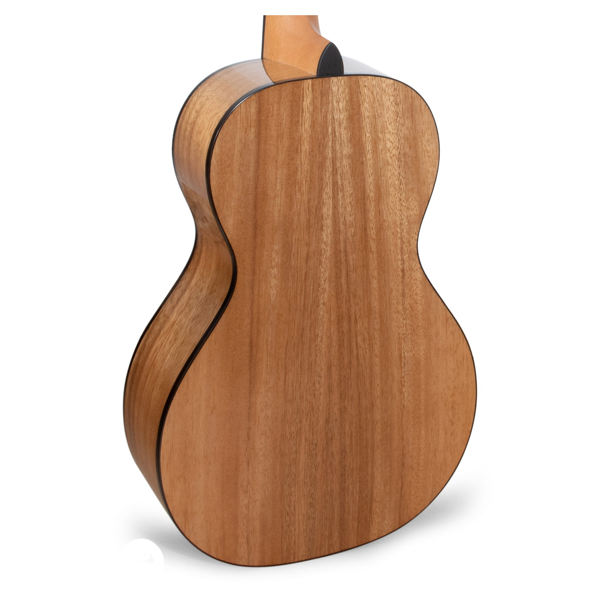 Pono ULN4-1 big baritone ukulele, solid acacia back and sides with black binding.