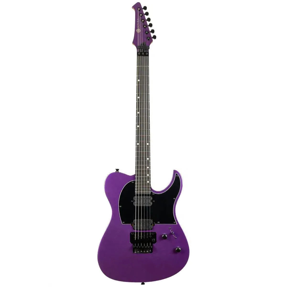 Spira T-420 PP Metallic Purple Telecaster electric guitar with black pickguard and hardware.