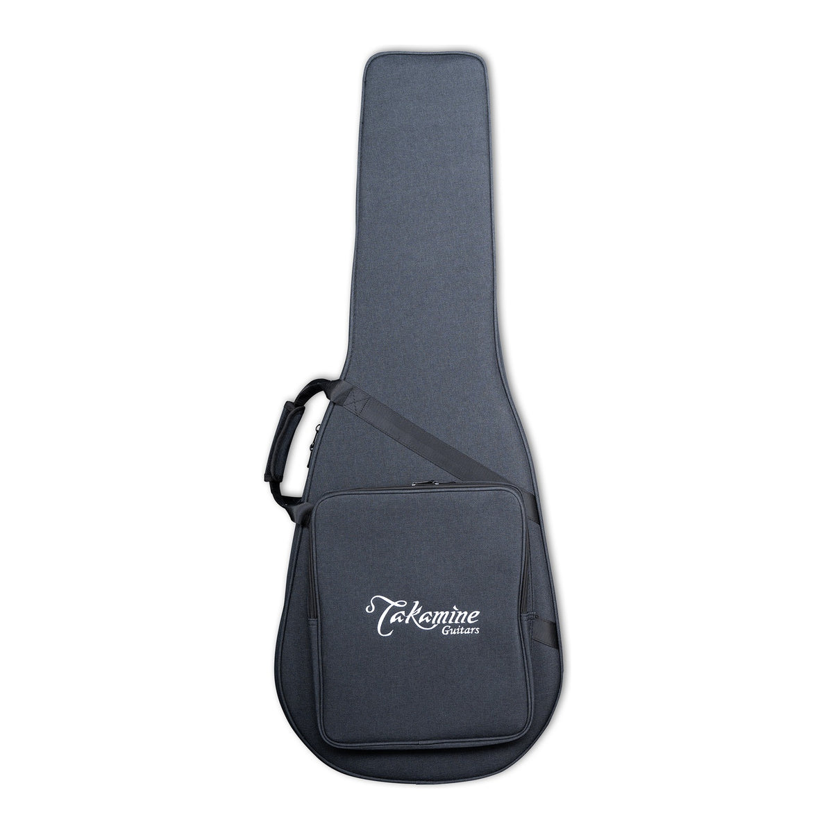 Takamine semi-hard case with a carry handle, shoulder strap and Takamine logo, included with the Takamine DSF48C.