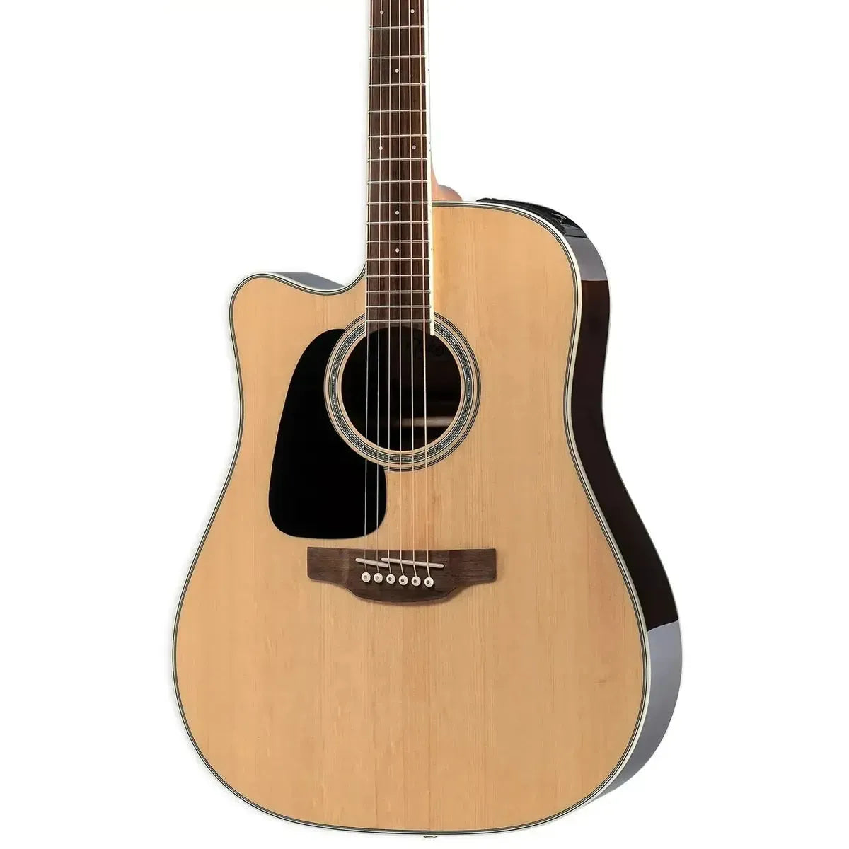 Takamine GD51CE-LH Natural Dreadnought acoustic-electric guitar with spruce top and black pickguard.