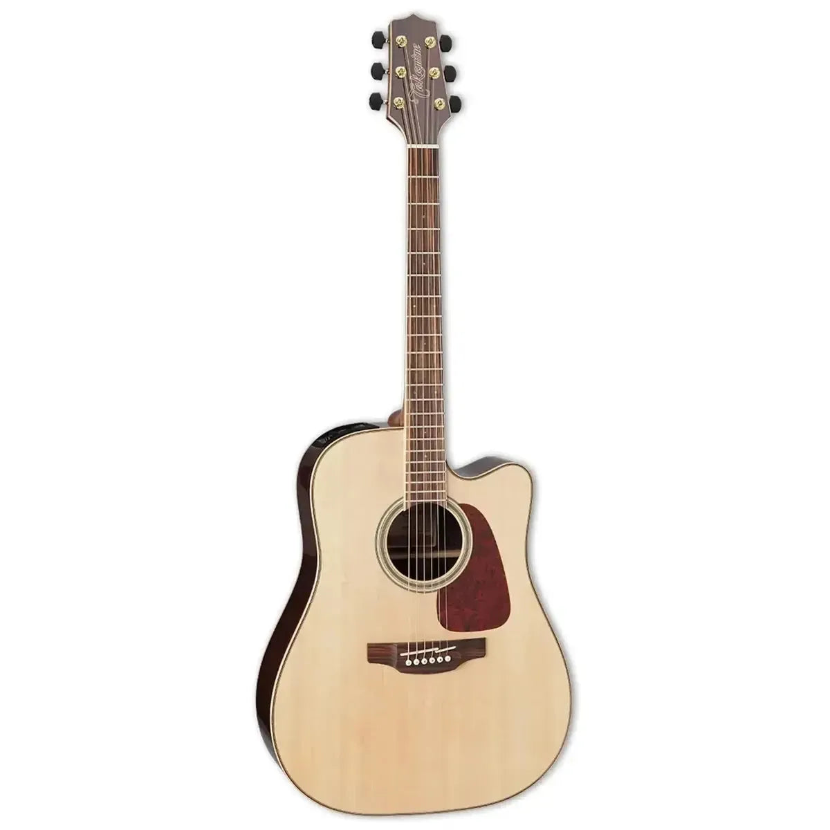Takamine GD93CE NAT Natural Acoustic-Electric Guitar with light wood body, dreadnought shape, and single cutaway.