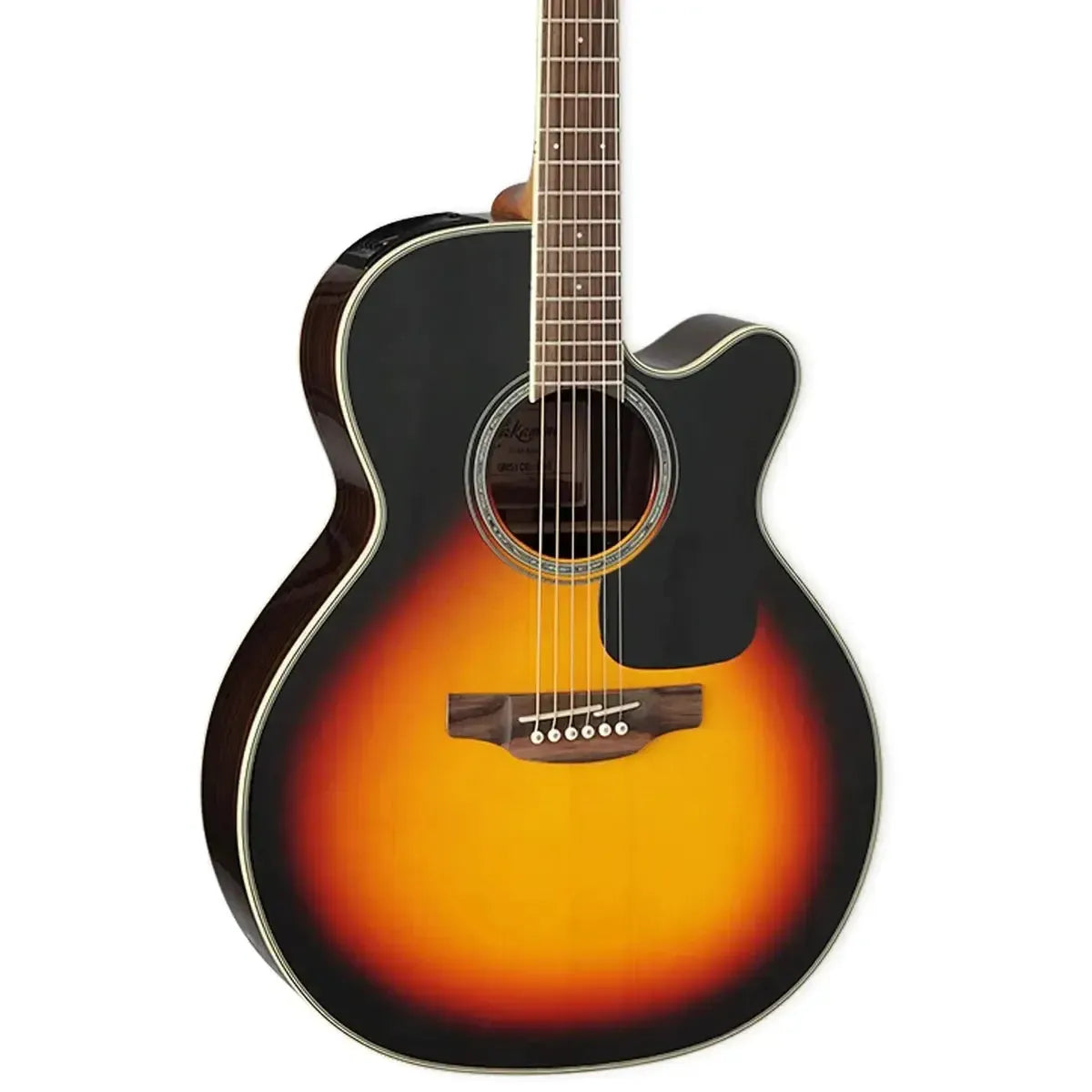 Takamine GN51CE BSB acoustic-electric guitar with brown sunburst finish and NEX cutaway body.