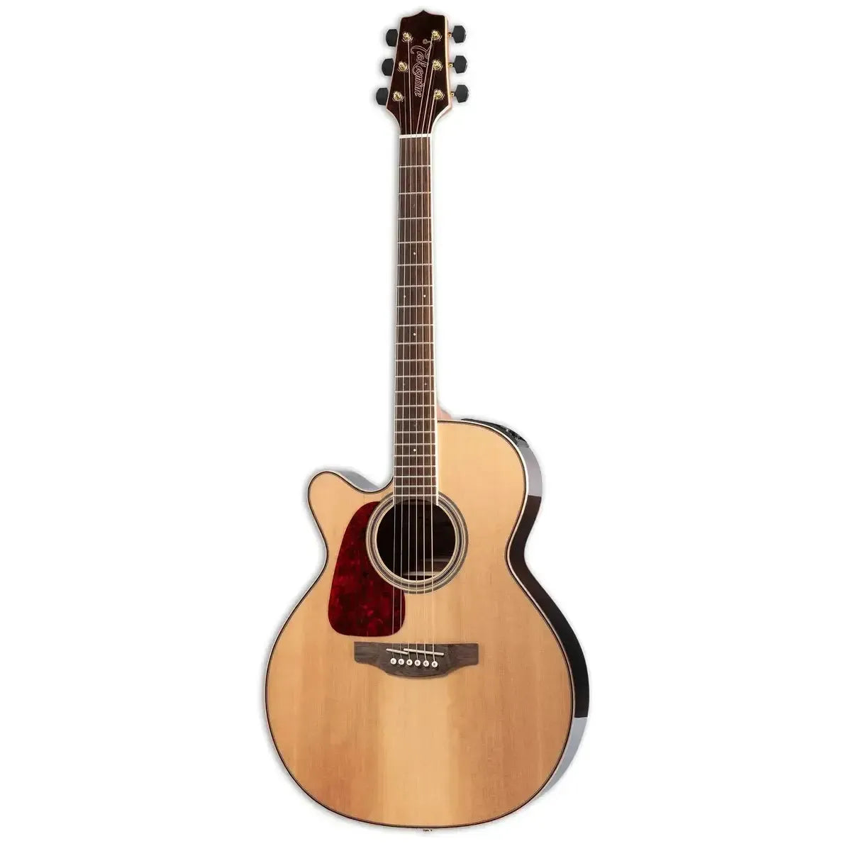 Takamine GN93CE-LH Natural acoustic-electric guitar with a light wood body, dark pickguard, and cutaway.