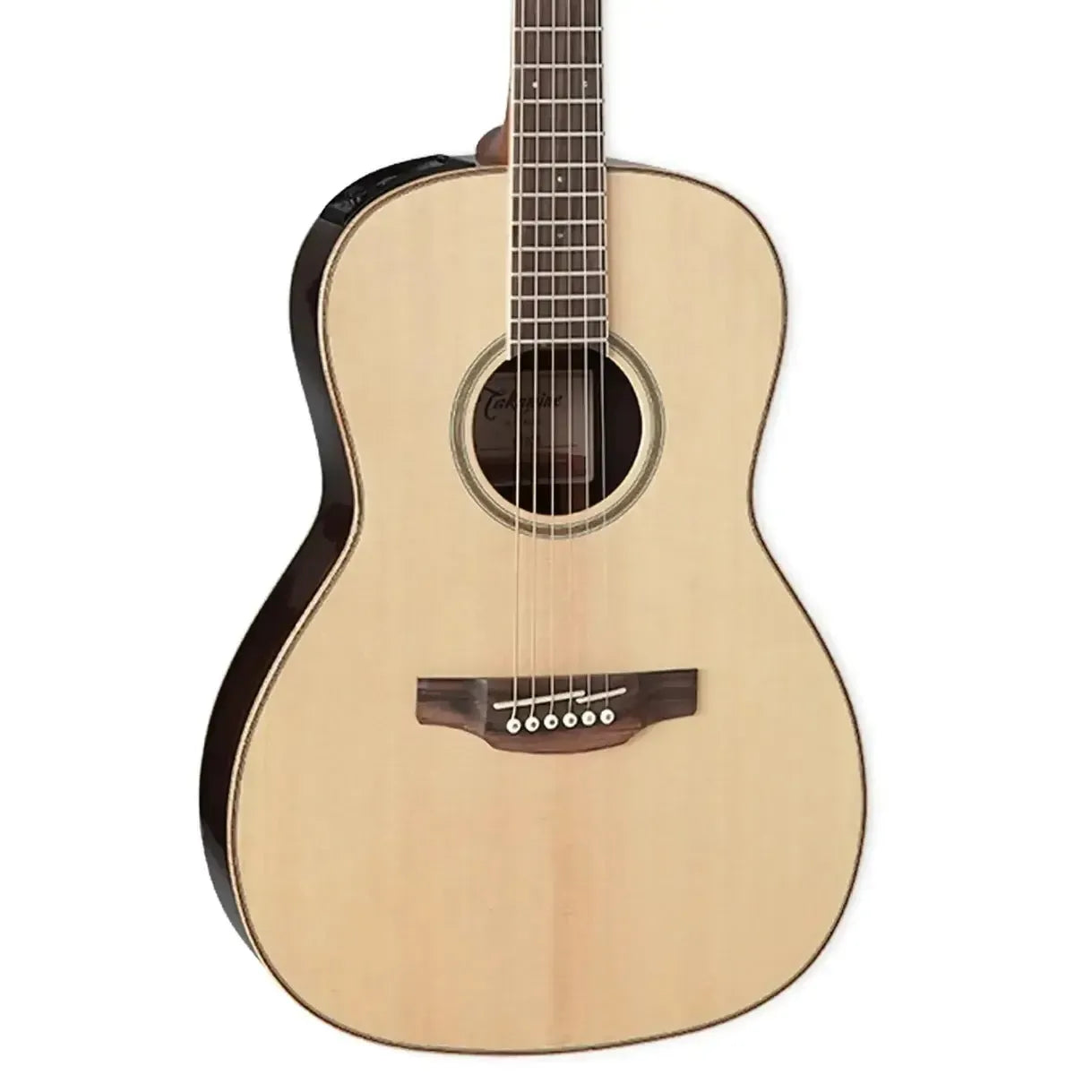 Takamine GY93 NAT Natural Acoustic Guitar with solid spruce top and dark black walnut sides.