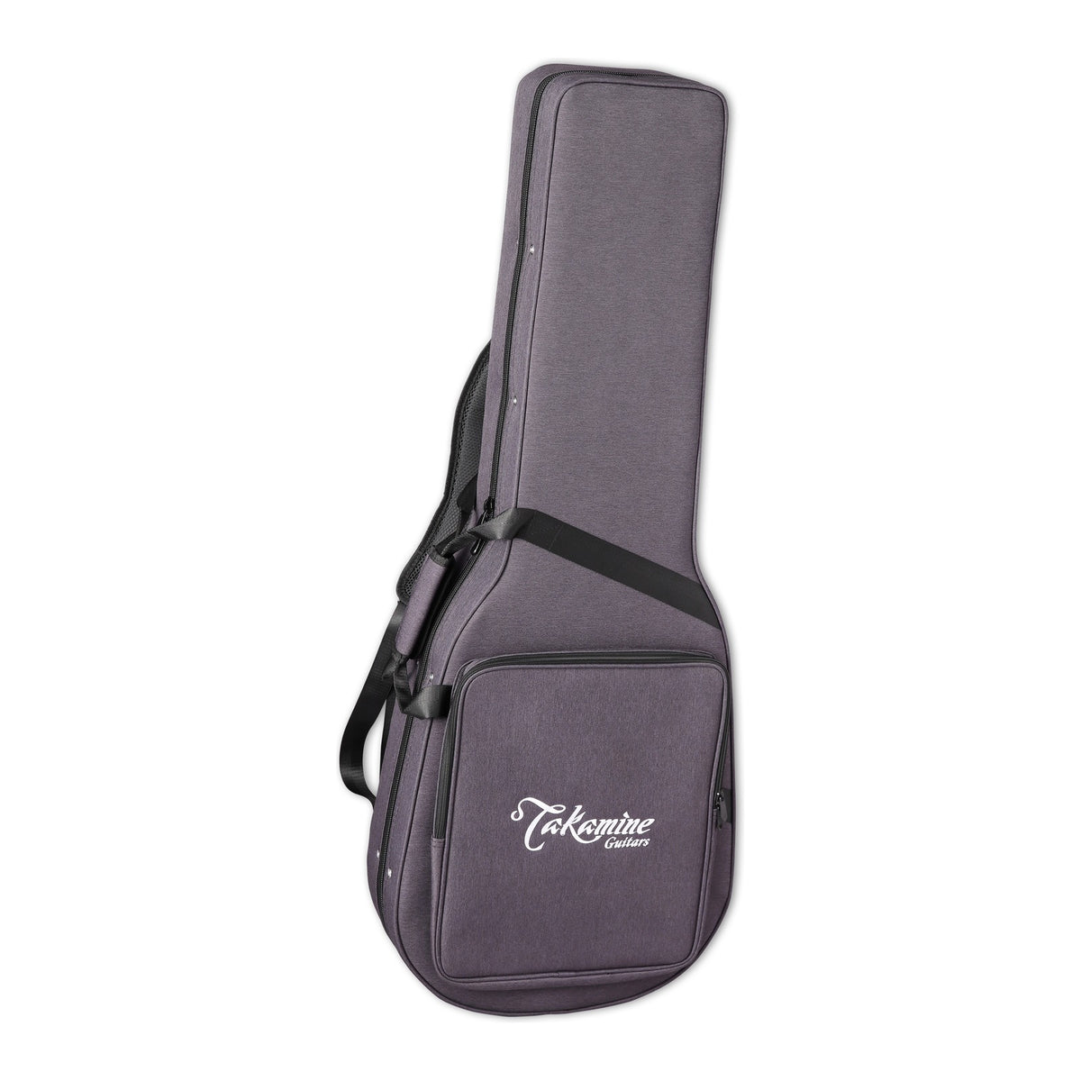 Takamine semi-hard case with a carry handle, shoulder strap and Takamine logo, included with the Takamine P3DC.