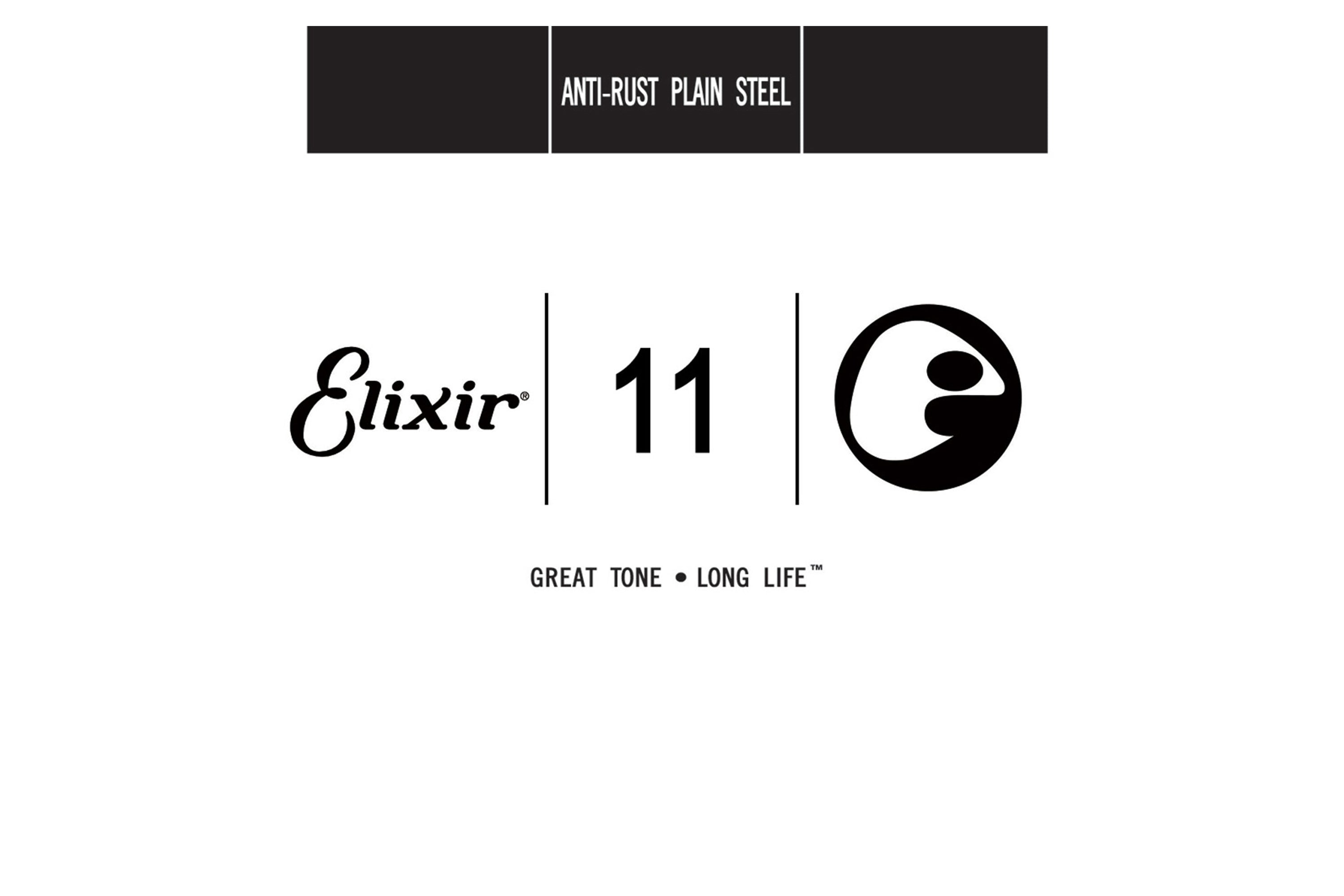 Elixir 13011 Anti-Rust Plain Steel Single Guitar String - .011