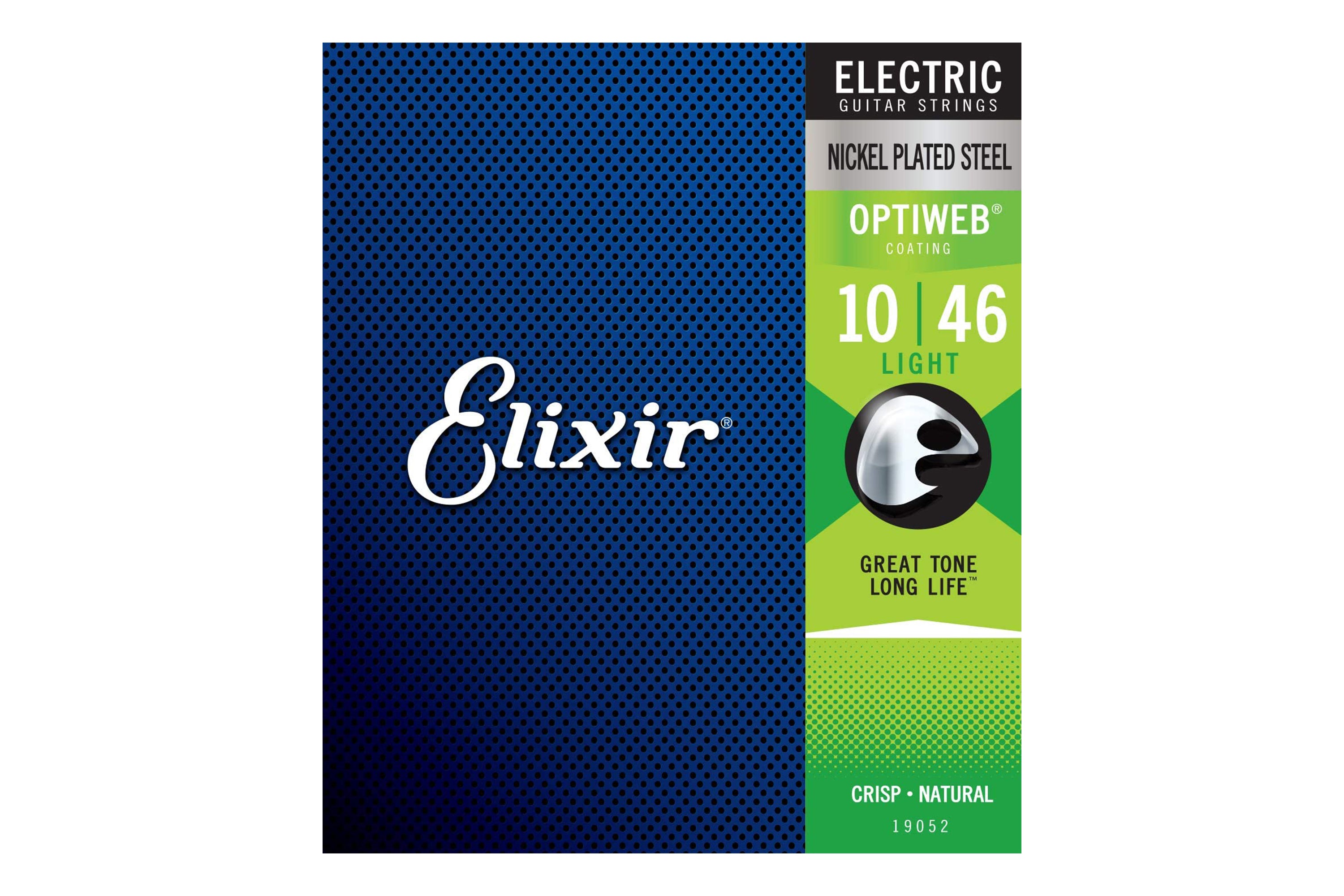 Elixir 19052 Optiweb Nickel Plated Steel Electric Guitar Strings - Light .010-.046