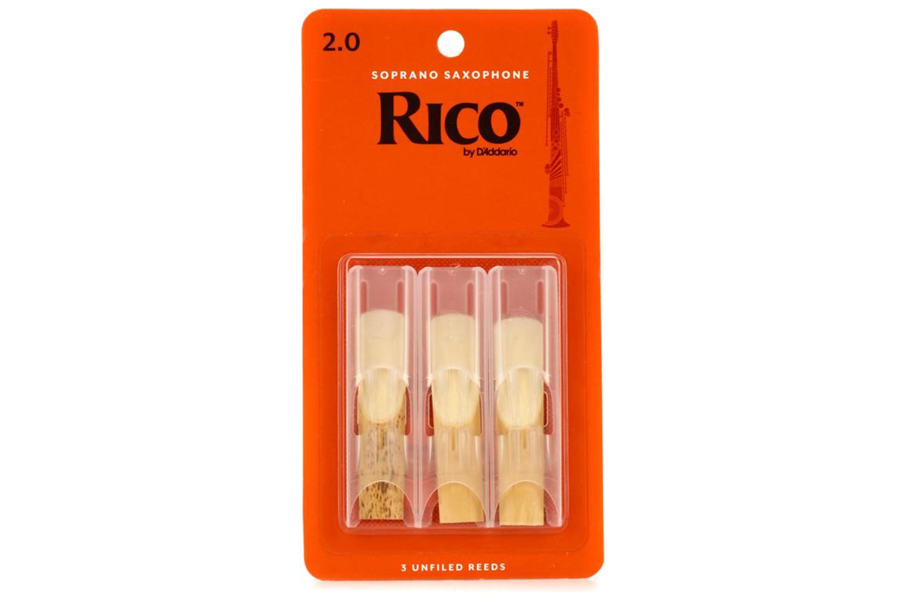 Rico by D'Addario Soprano Saxophone Reeds Strength 2.0 - 3 Pack