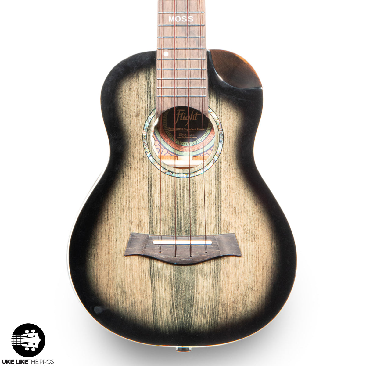 Flight Peter Moss Signature Concert Ukulele with EQ-A Solid Spruce Top "CROSSROADS"