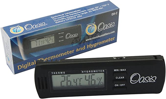 ZooMed Thermometer Humidity Gauge Digital Thermometer/Hygrometer  Quick-Reading