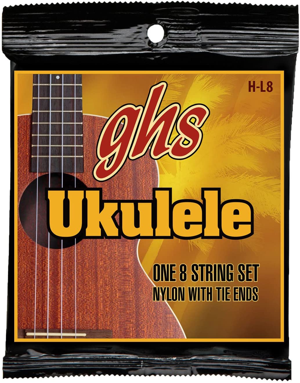GHS-H-L8 Hawaiian Liliu`8-String Baritone Ukulele Strings (DdgGbbee Tuning)