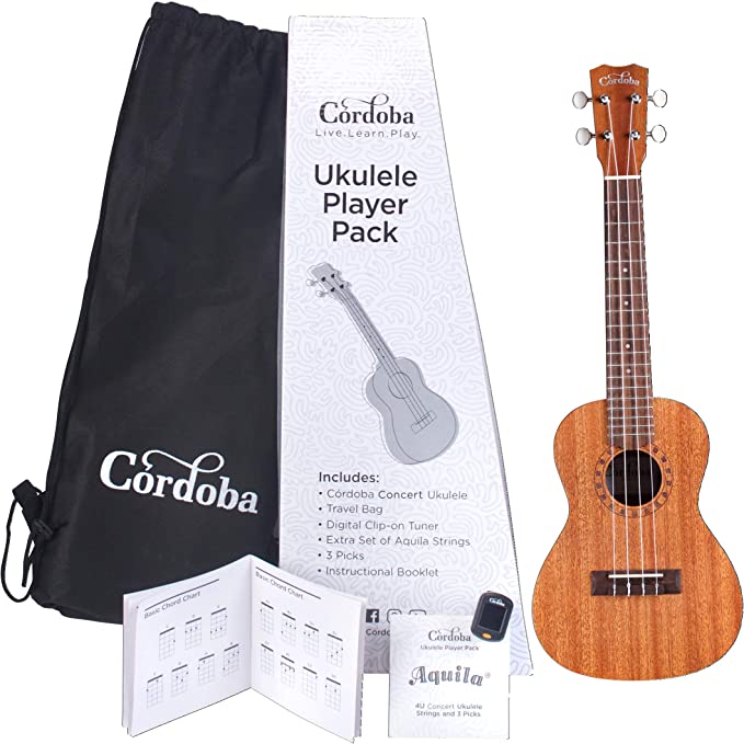 Cordoba UP-C Concert Ukulele Player Pack - Perfect For Beginner