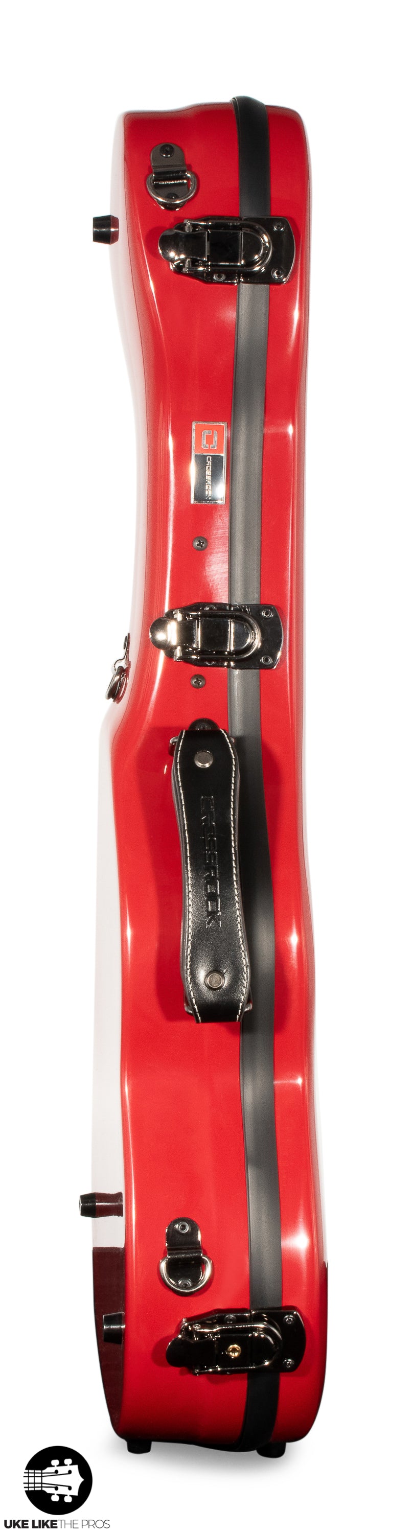 Crossrock Fiberglass RED Tenor Ukulele Case – Universal Case for Standard Tenor and Grand Tenor Model #CRF1020TURD