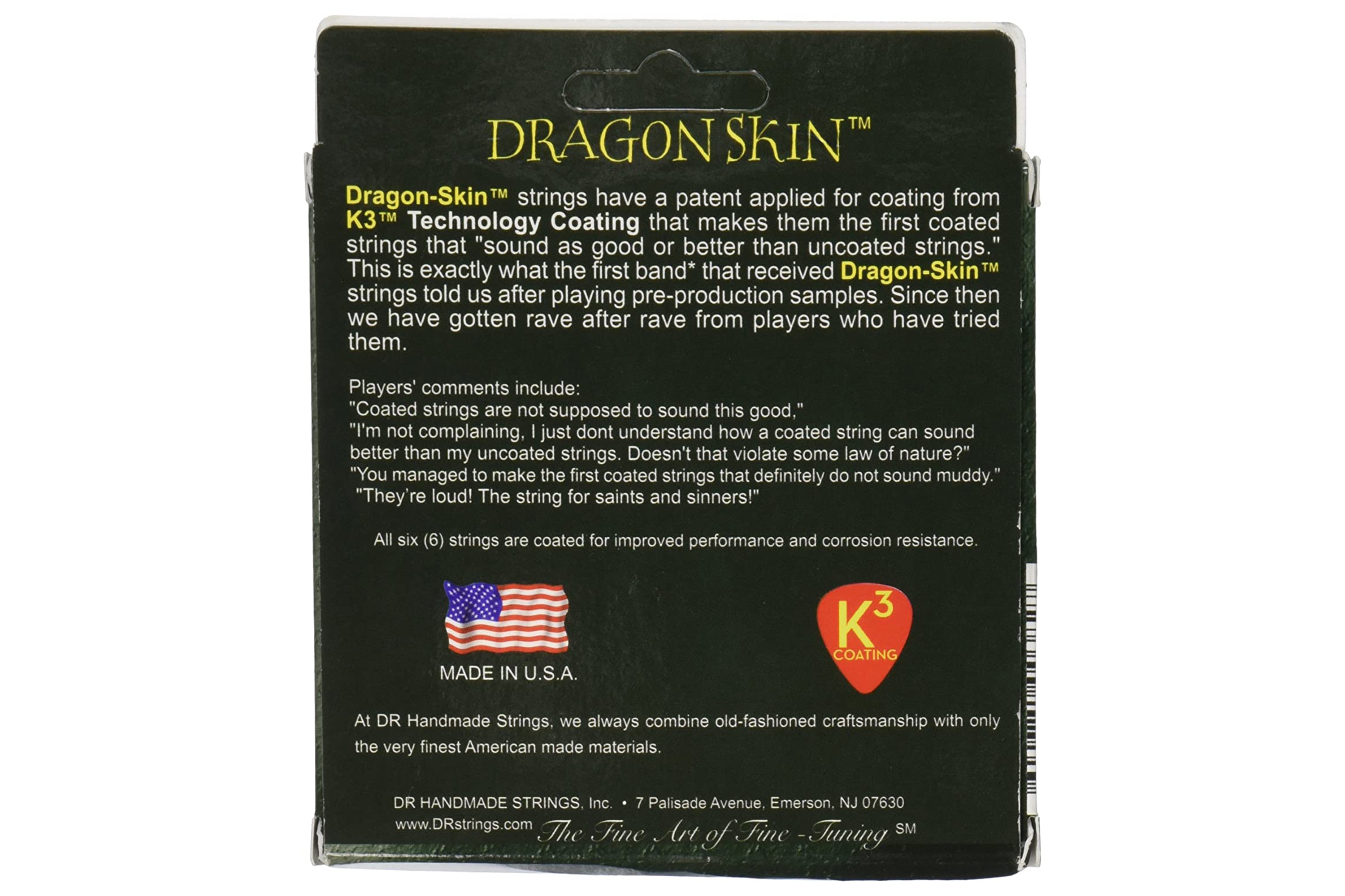 DR Strings Dragon Skin Acoustic 12 54 Light Guitar Strings Terry