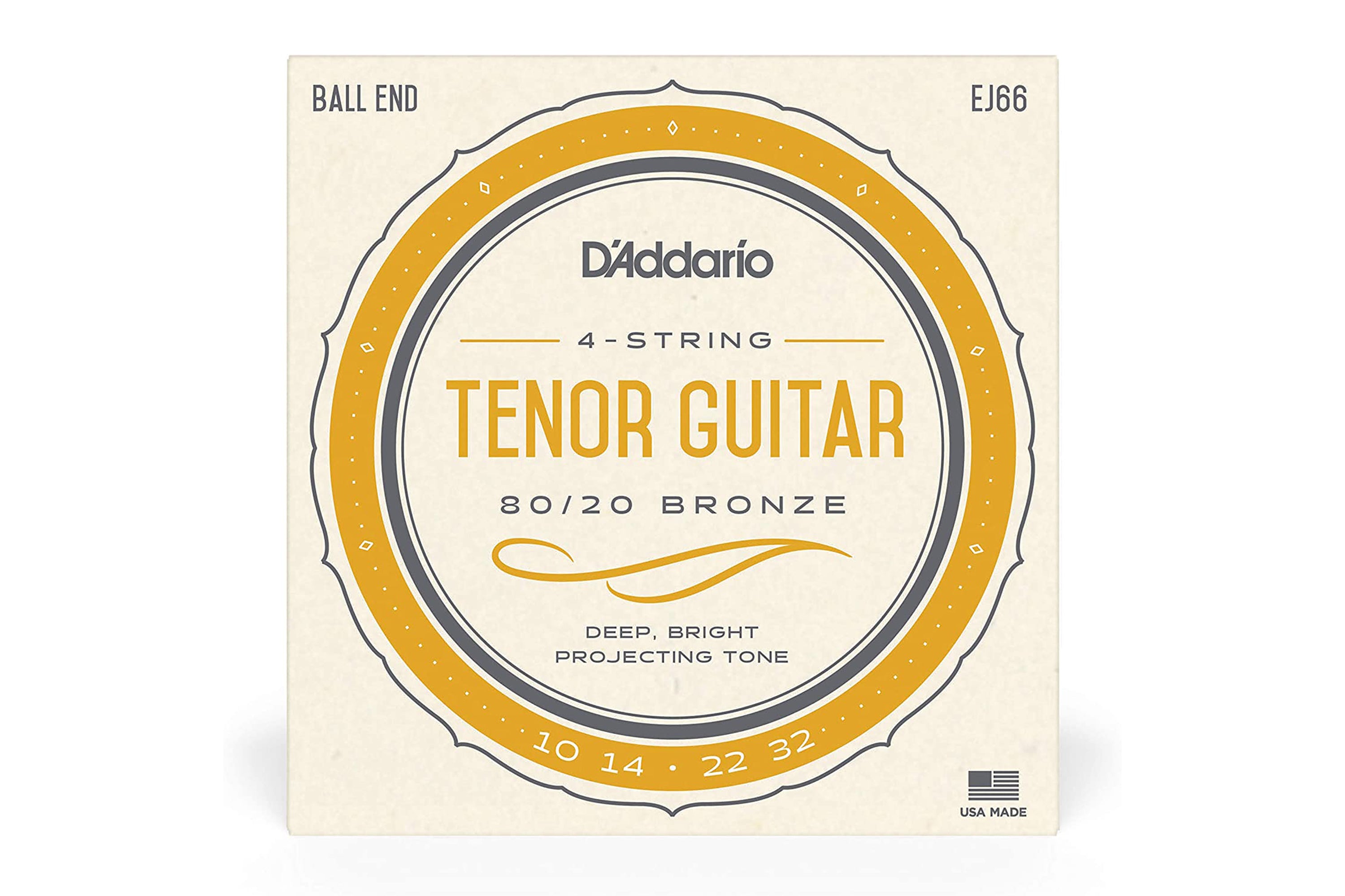 D'Addario EJ66 80/20 Bronze 4String Tenor Guitar Strings .010.032w Terry Carter Music Store
