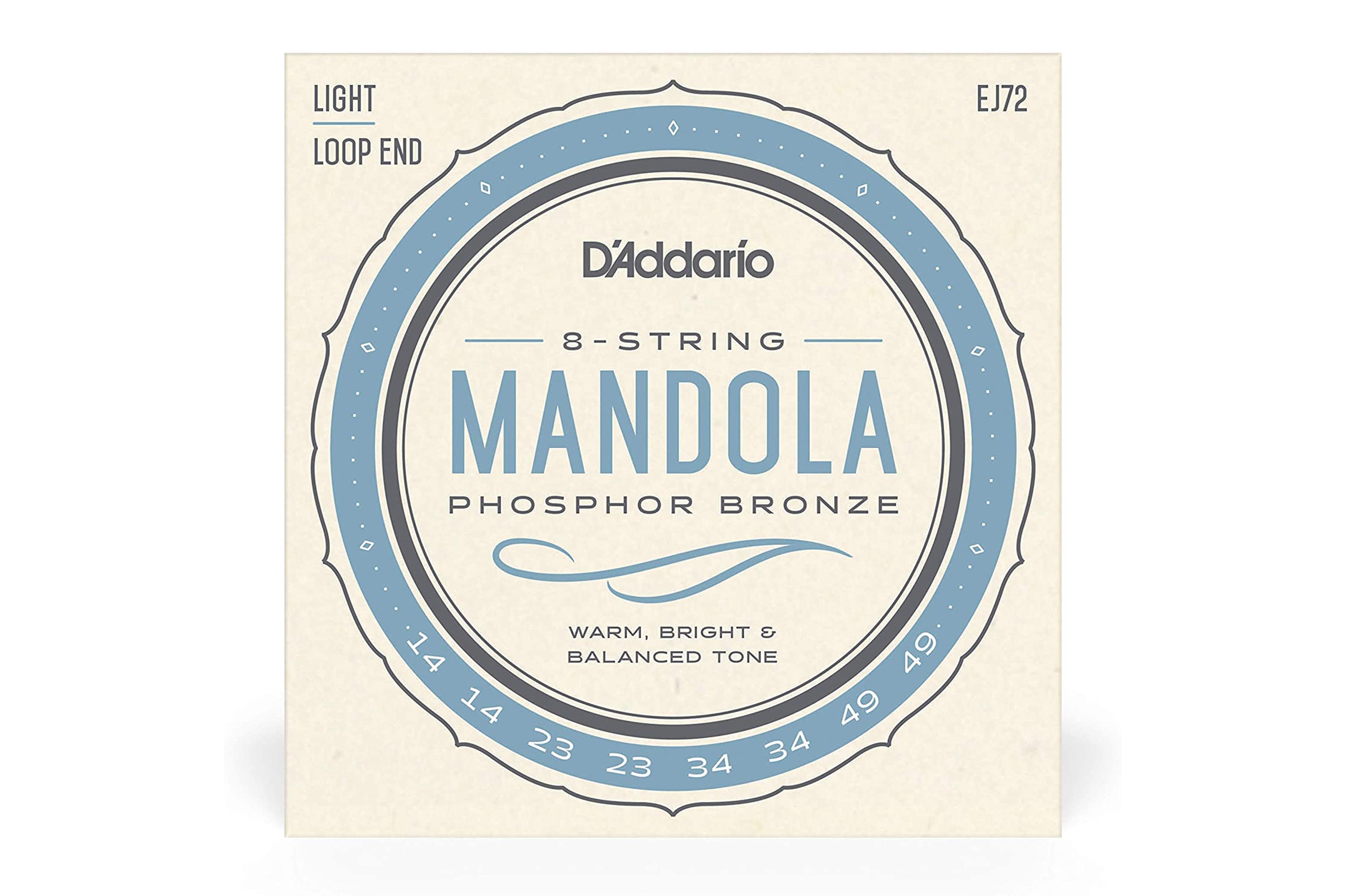 D'Addario EJ72 Phosphor Bronze 8-String Mandola Strings - Light .014-.049