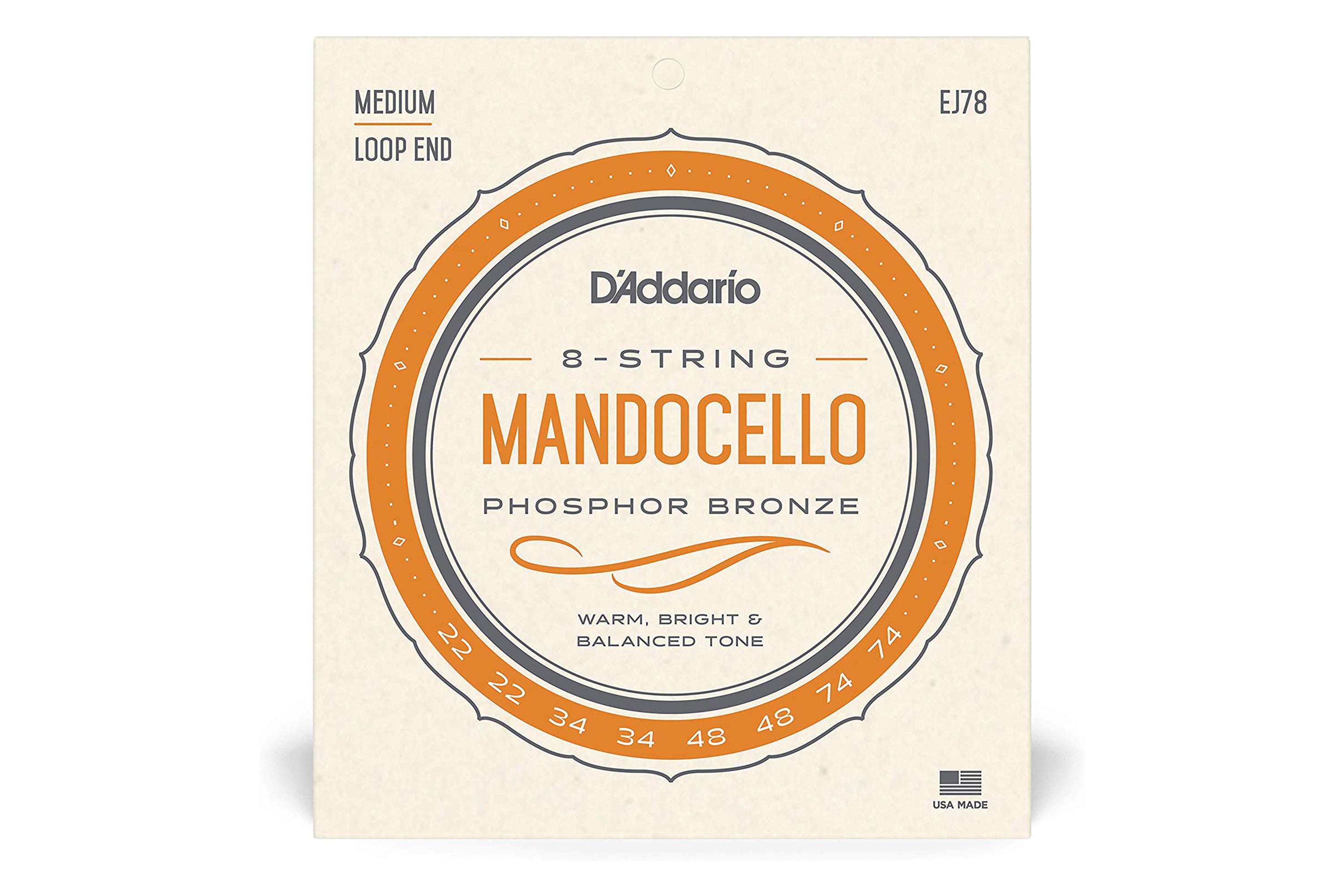 D'Addario EJ78 Phosphor Bronze 8-String Mandocello Strings - Medium .022-.074