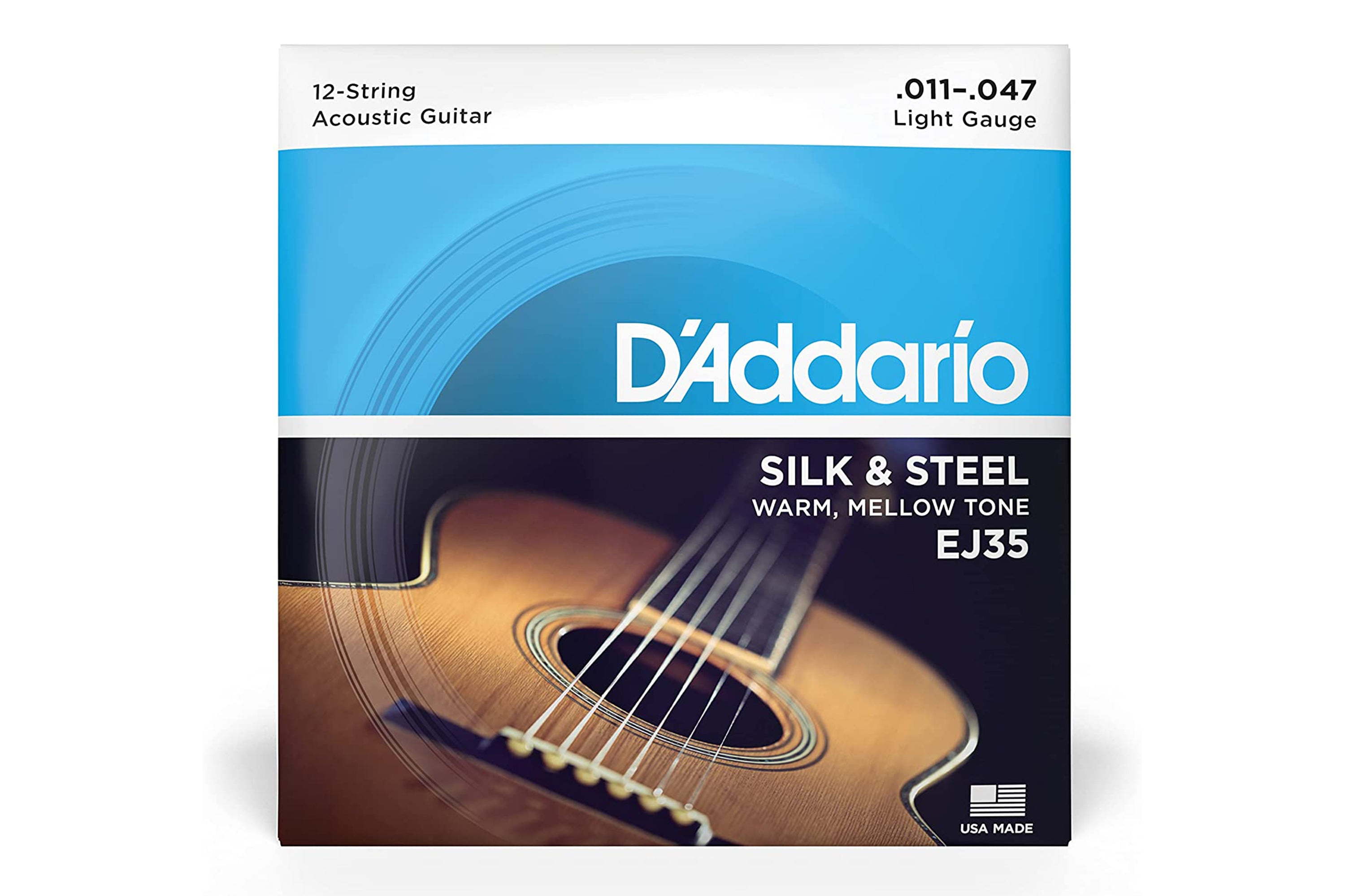 D'Addario EJ35 Silk & Steel 12-String Acoustic Guitar Strings - Light .011-.047