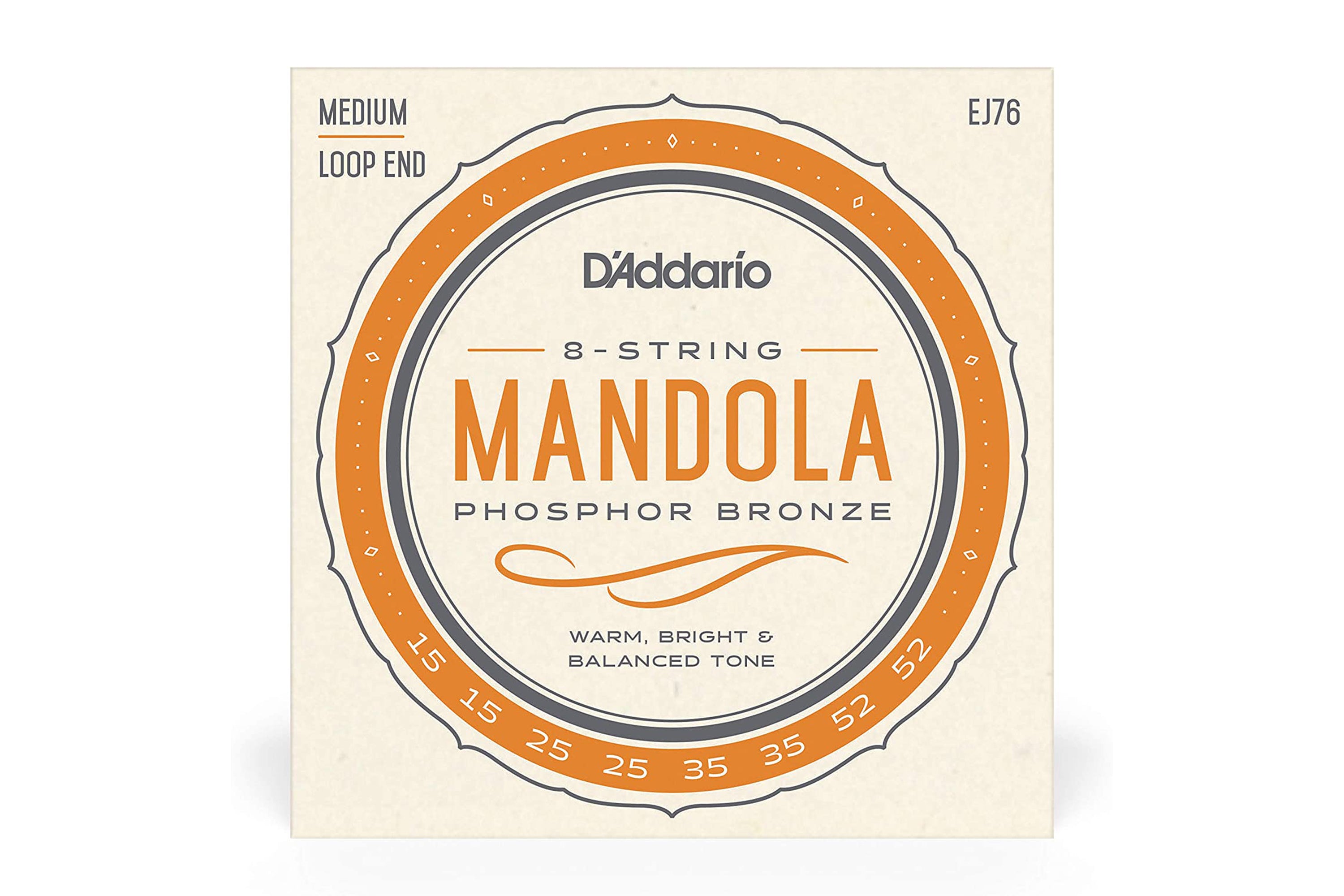D'Addario EJ76 Phosphor Bronze 8-String Mandola Strings - Medium .015-.052