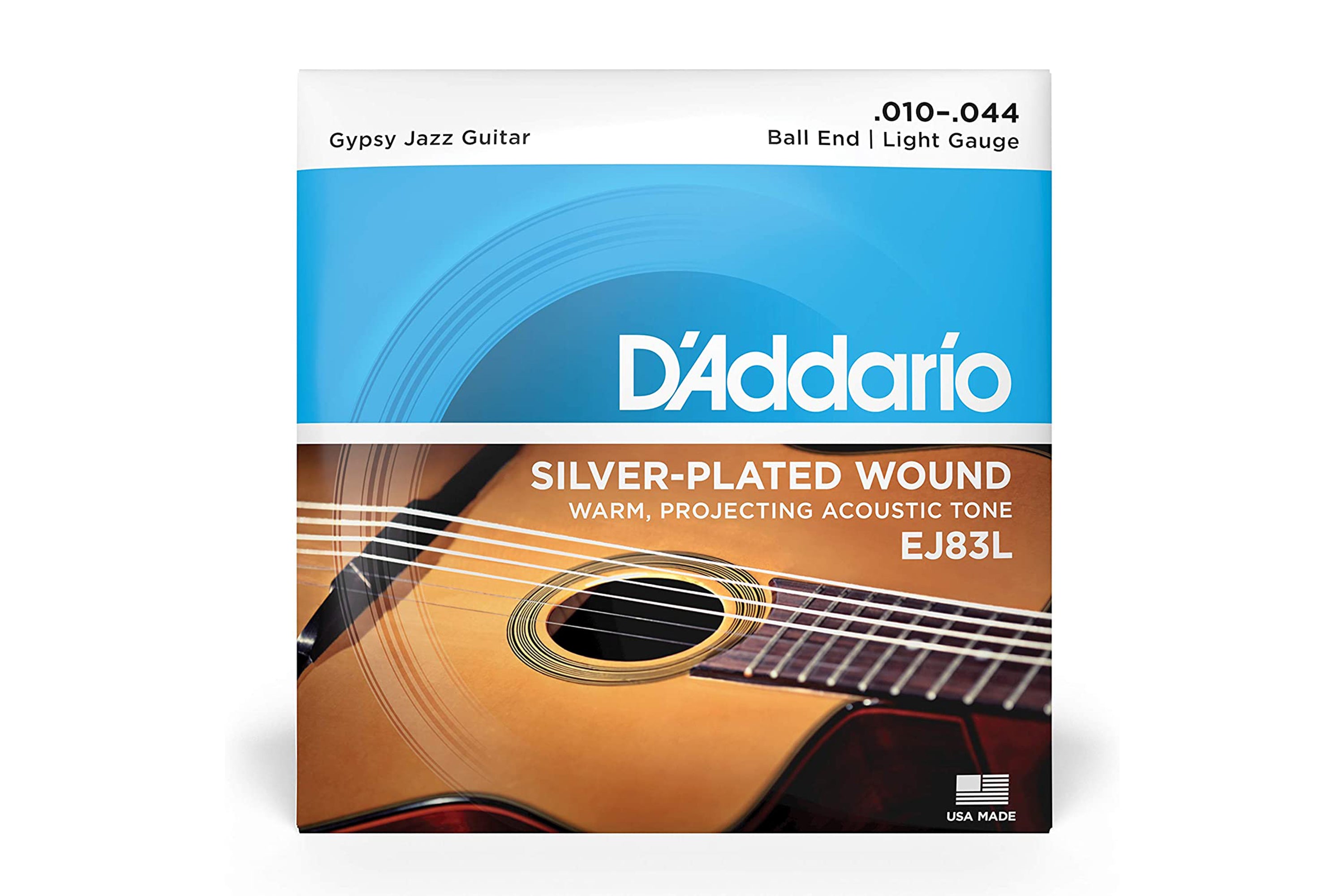 D'Addario EJ83L Gypsy Jazz Acoustic Guitar Strings - Ball End Light .010-.044