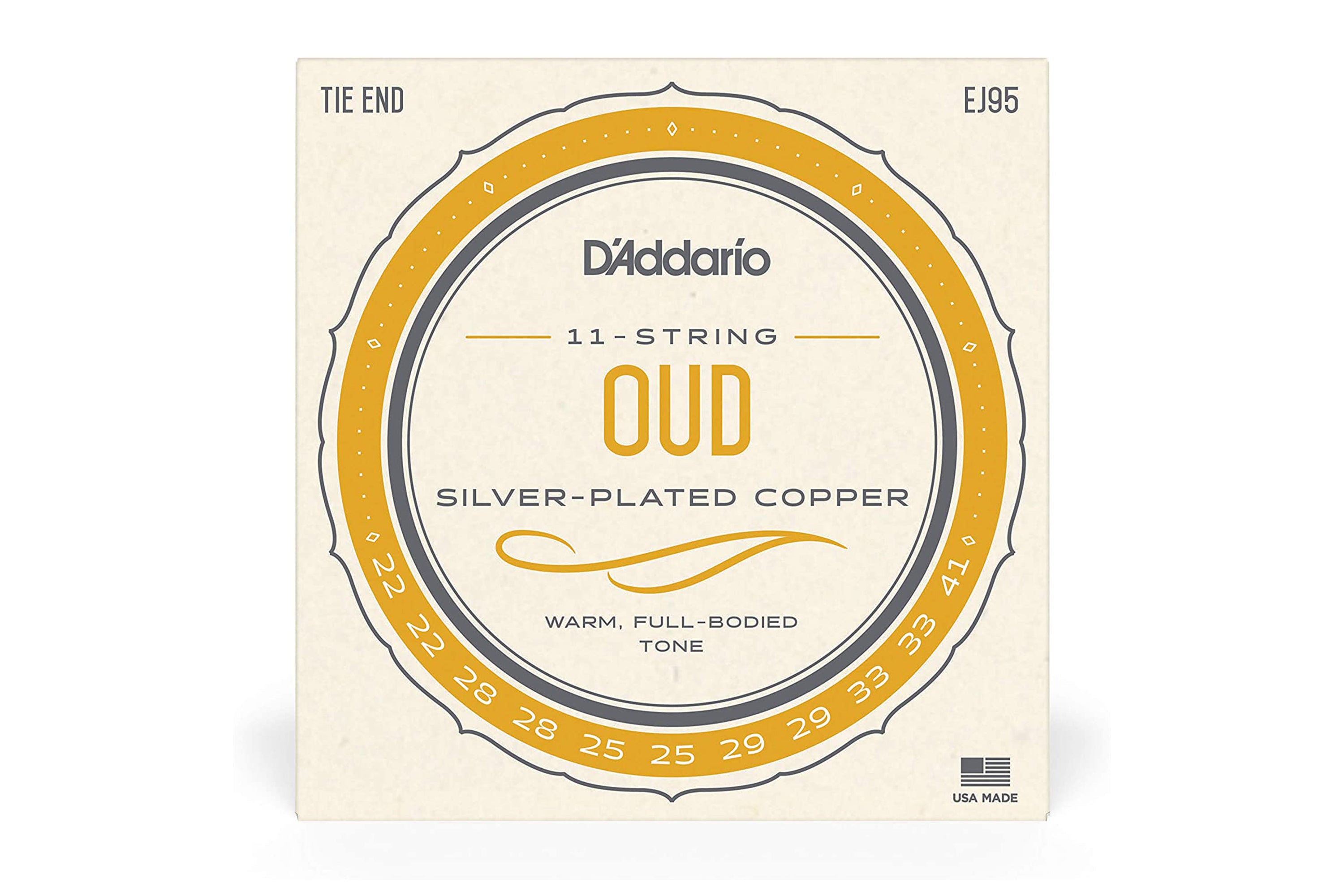 D'Addario EJ95 Silver Plated Copper 11-String Oud Strings - .022-.041