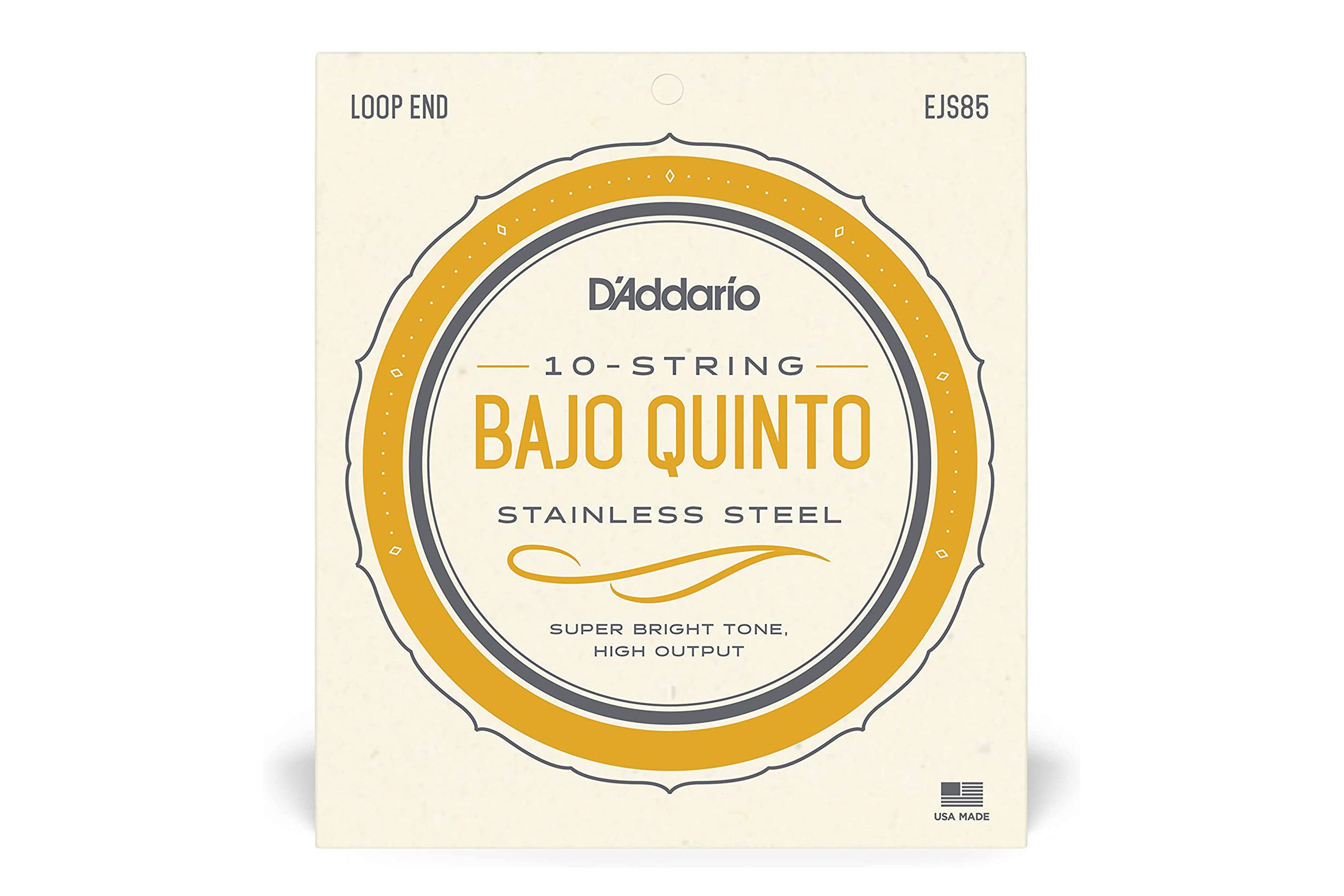 D'Addario EJS85 Stainless Steel 10-String Bajo Quinto Strings - .026-.036