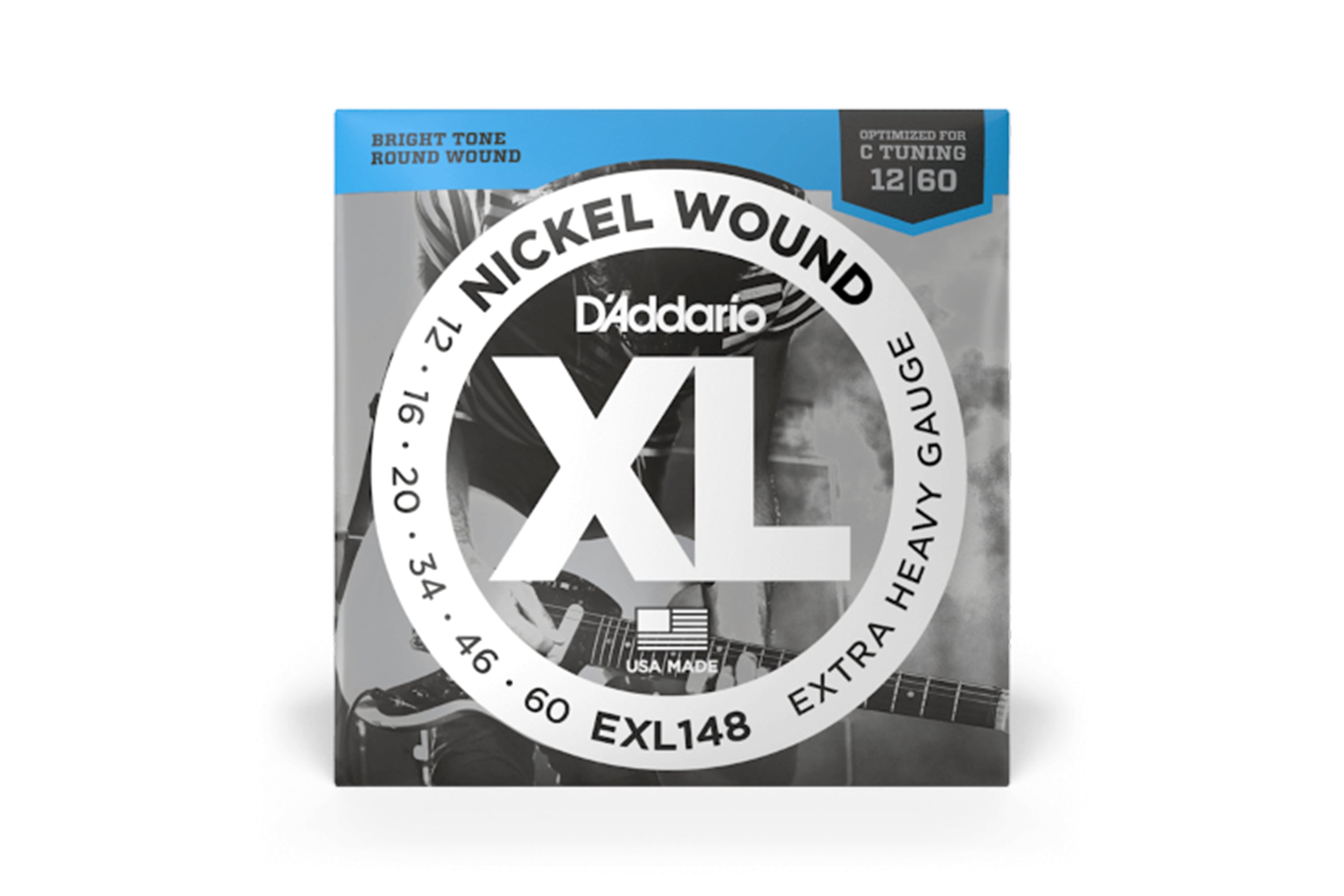 D'Addario EXL148 Nickel Wound Electric Strings - Extra Heavy .012-.060