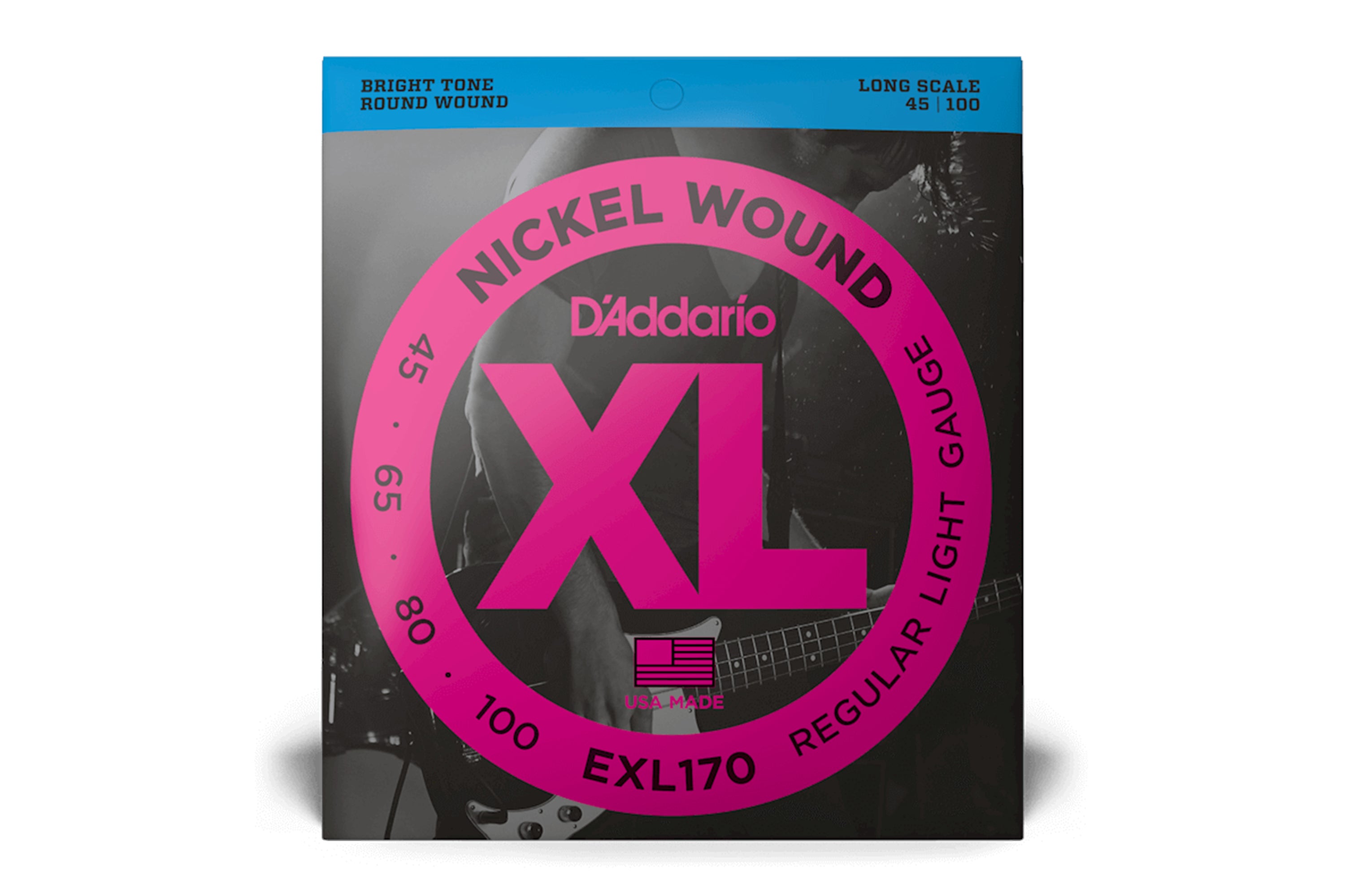 D'addario EXL170 Electric Bass Strings - .045-.100 Regular Light