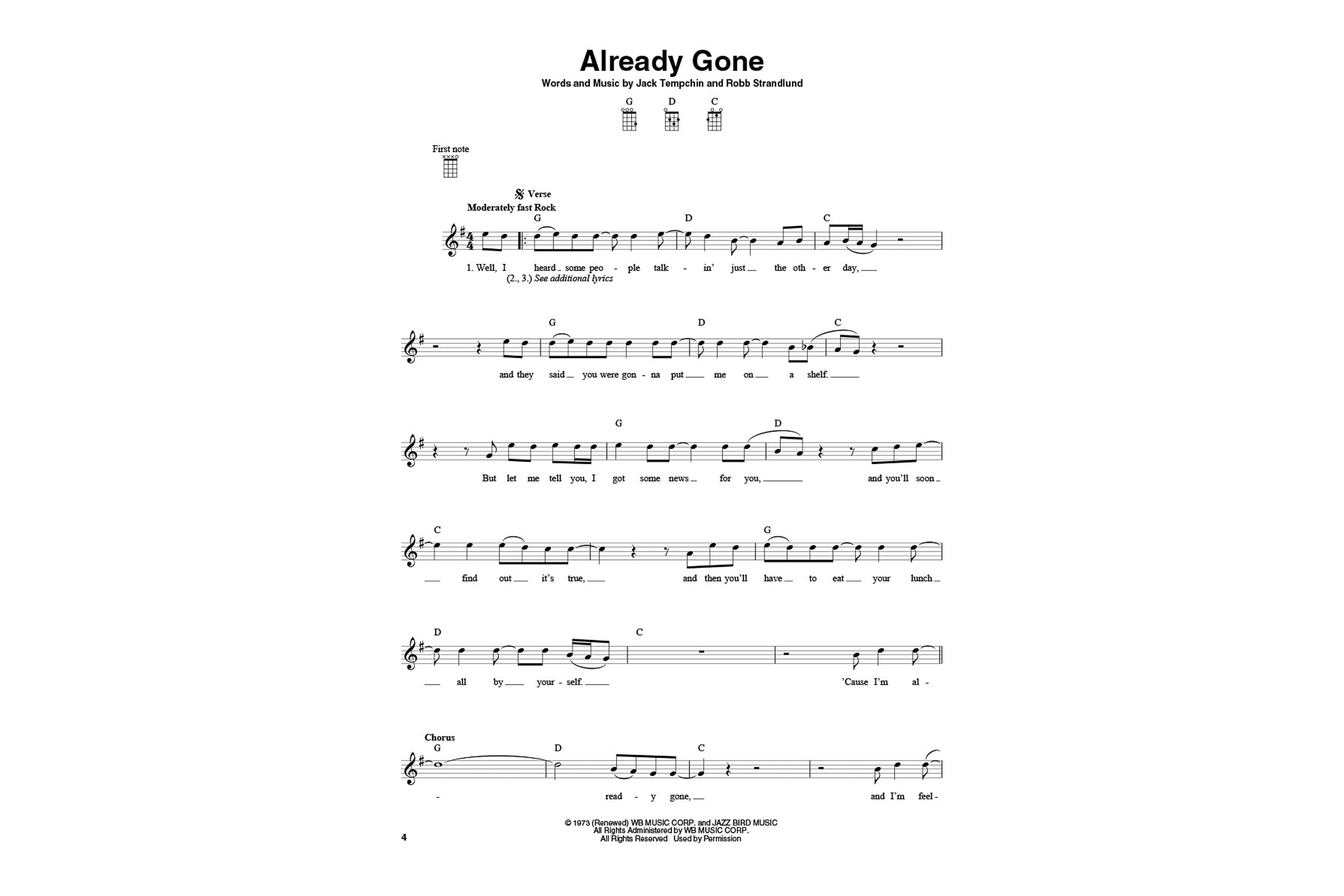 3-Chord Songs For Baritone Ukulele - Melody, Chords and Lyrics for D-G-B-E Tuning