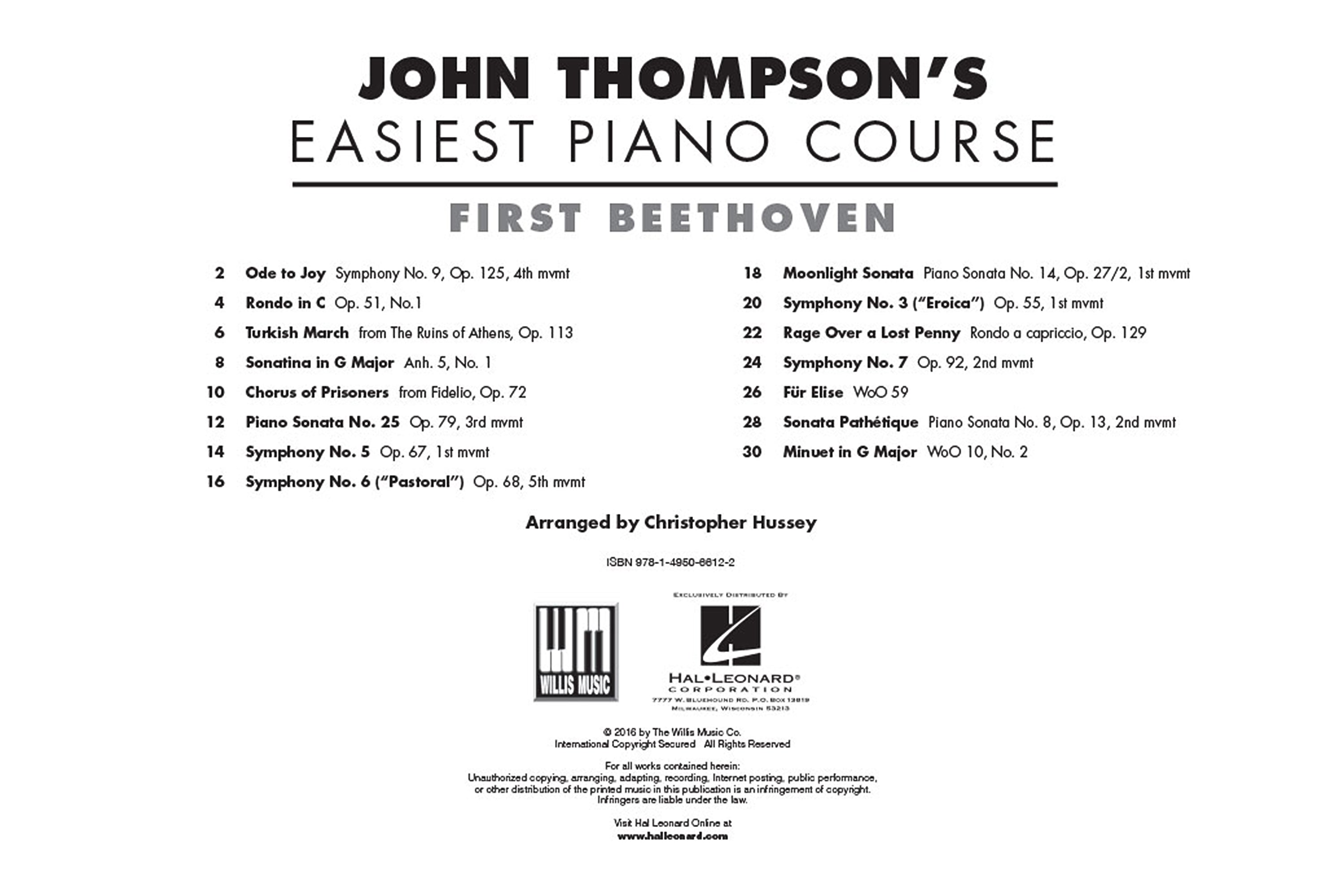 John Thompson's Easiest Piano Course - First Beethoven