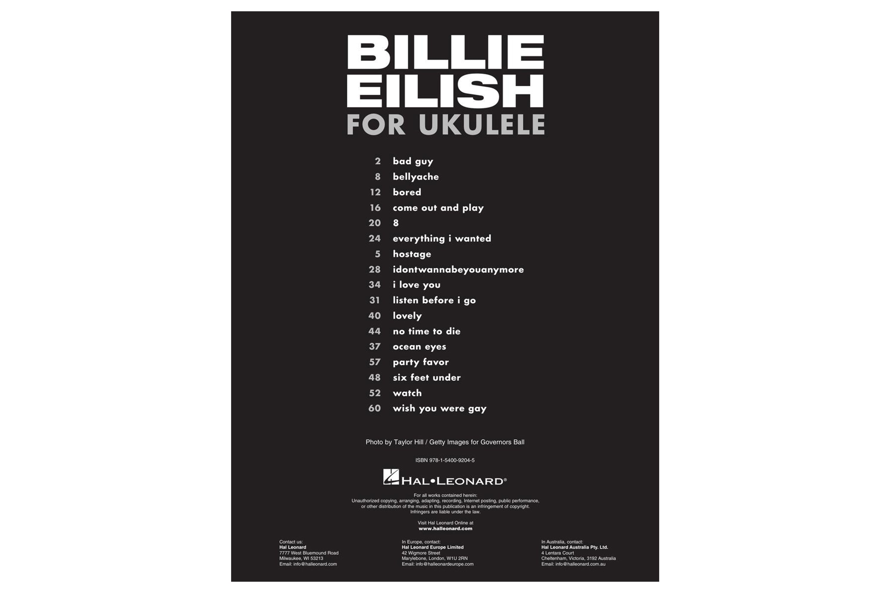 Billie Eilish For Ukulele 17 Songs to Strum & Sing
