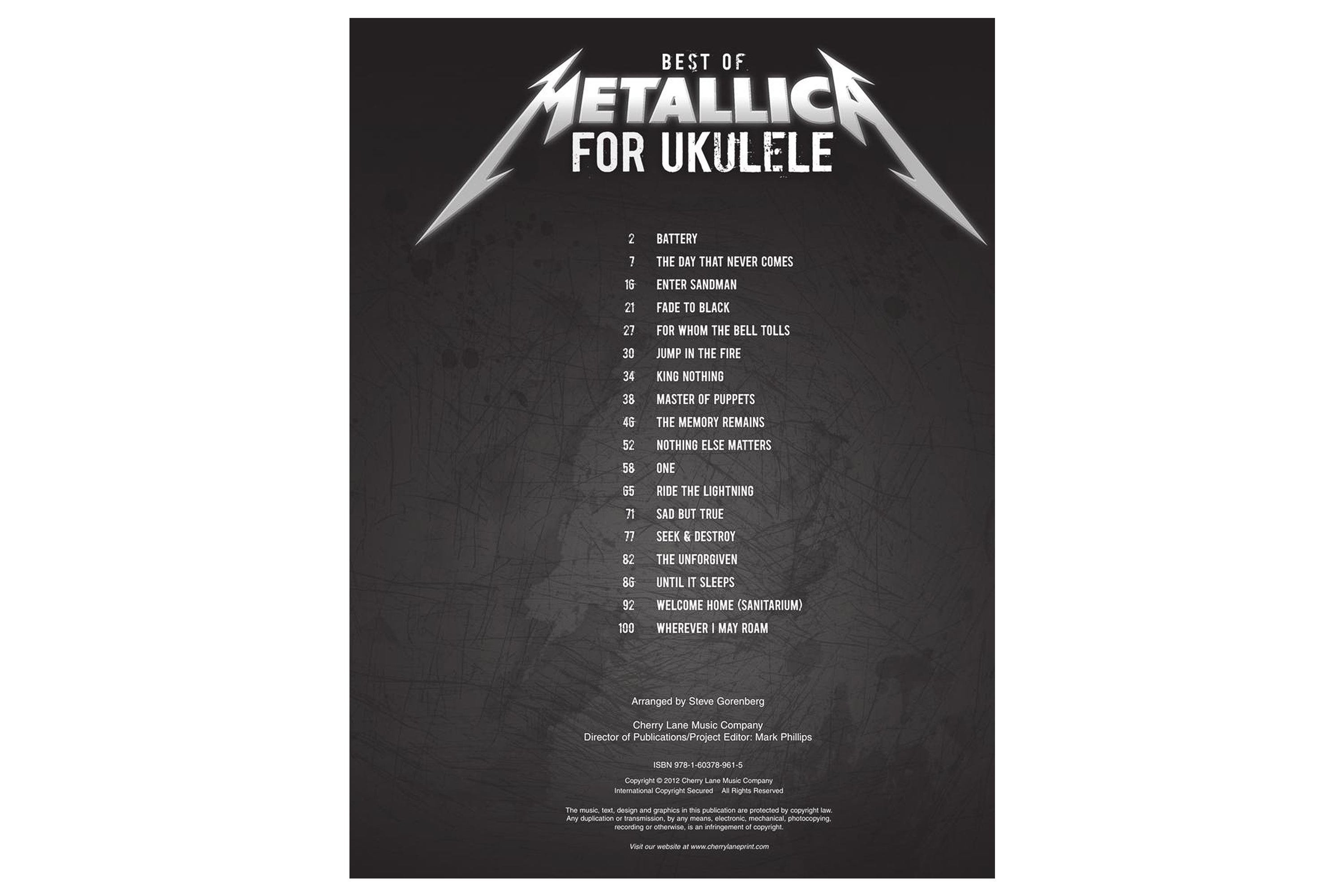 Best of Metallica for Ukulele Ukulele/Vocal with Tab