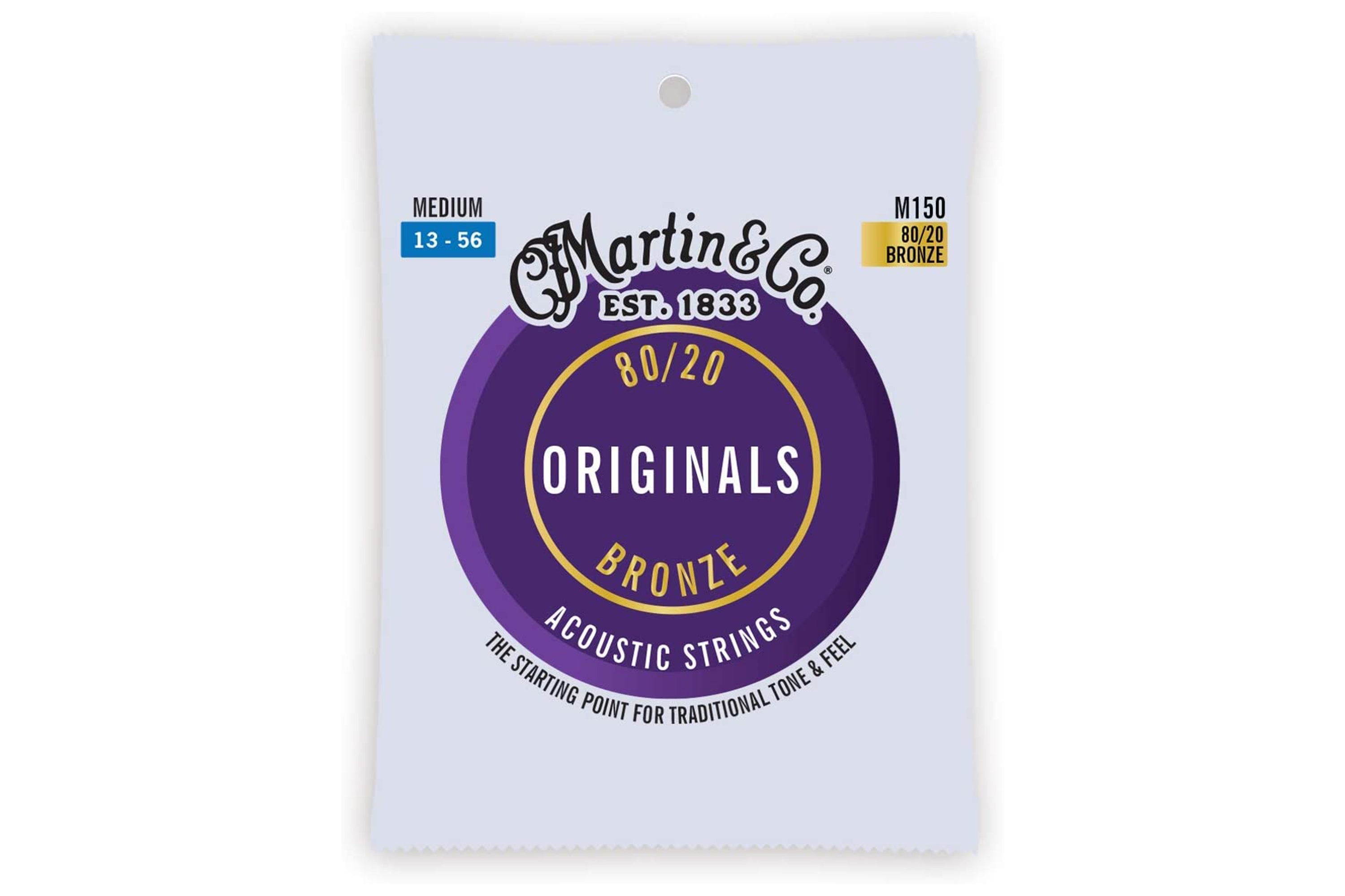 Martin M150 Original Acoustic 80/20 Bronze Guitar Strings - .013-.056 Medium