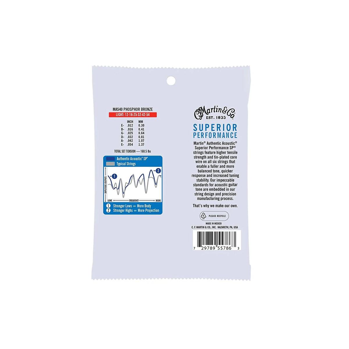 Martin-MA540-Acoustic-Guitar-Strings-back | Terry Carter Music Store