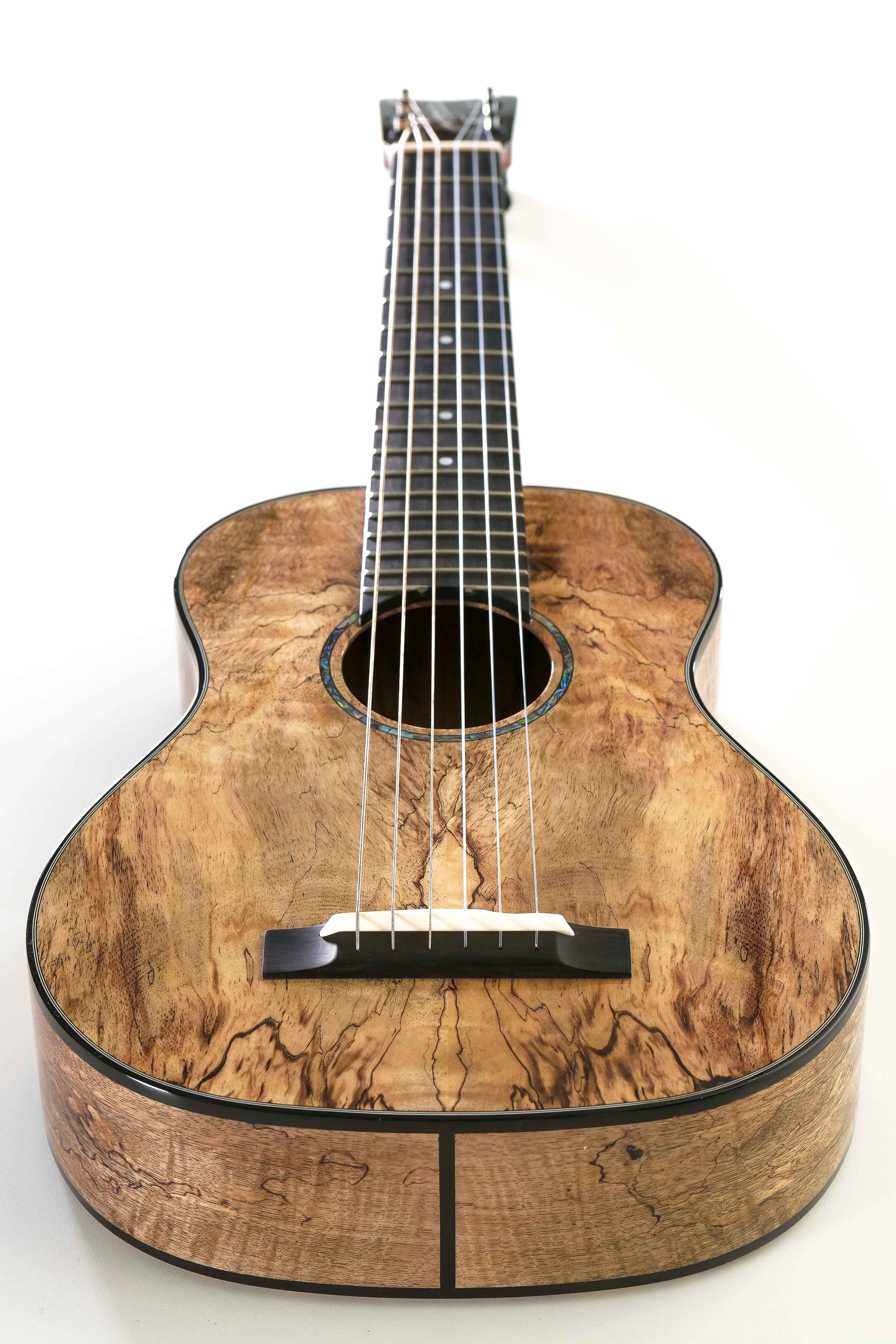 Romero Creations RC-B6-MG 6 String Baritone Spalted Mango Guitar Nylon String "MONTANHA" E to E Tuning