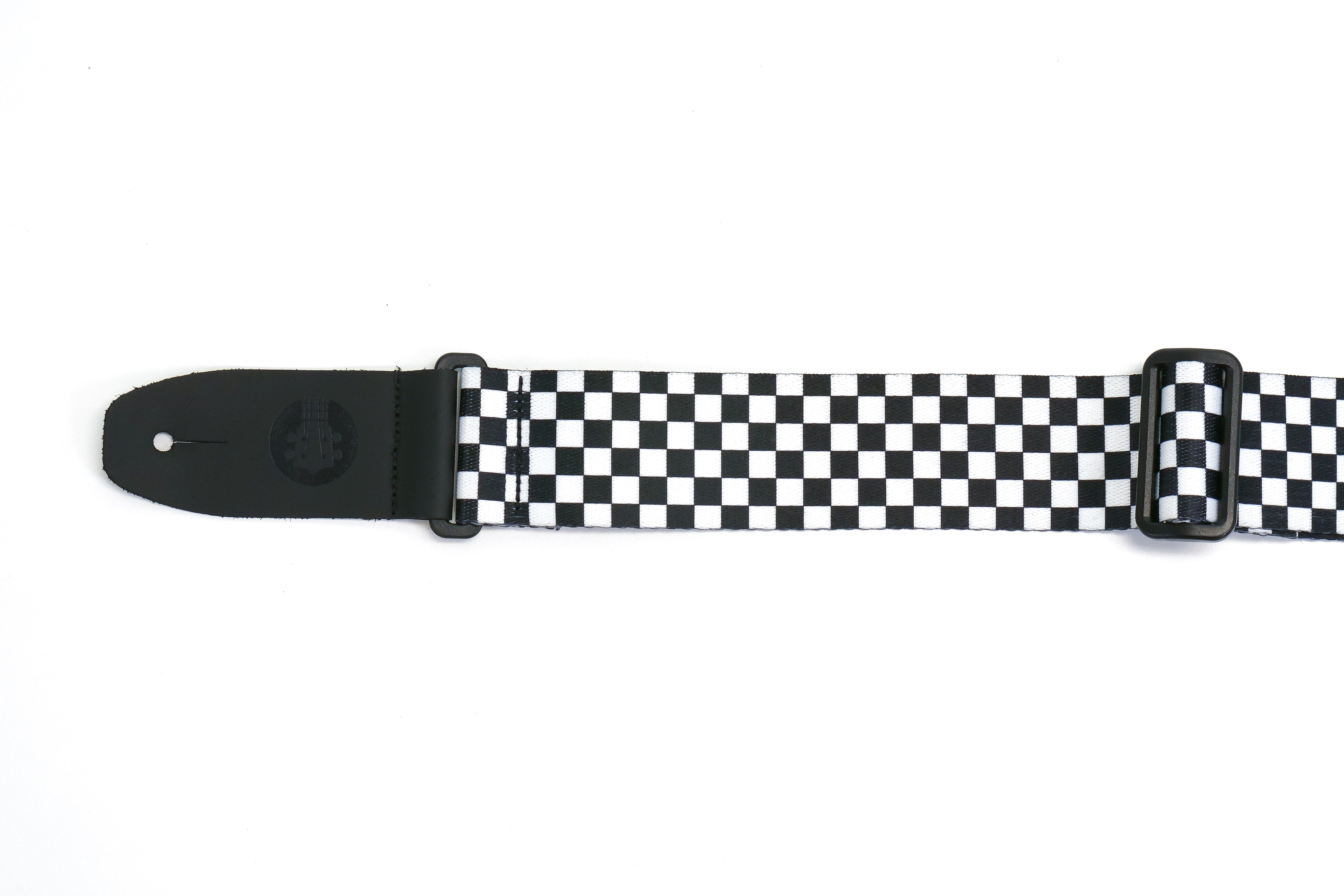 Terry Carter Music Store 2 Inch Sublimation Guitar and Ukulele Strap - CHECKERBOARD