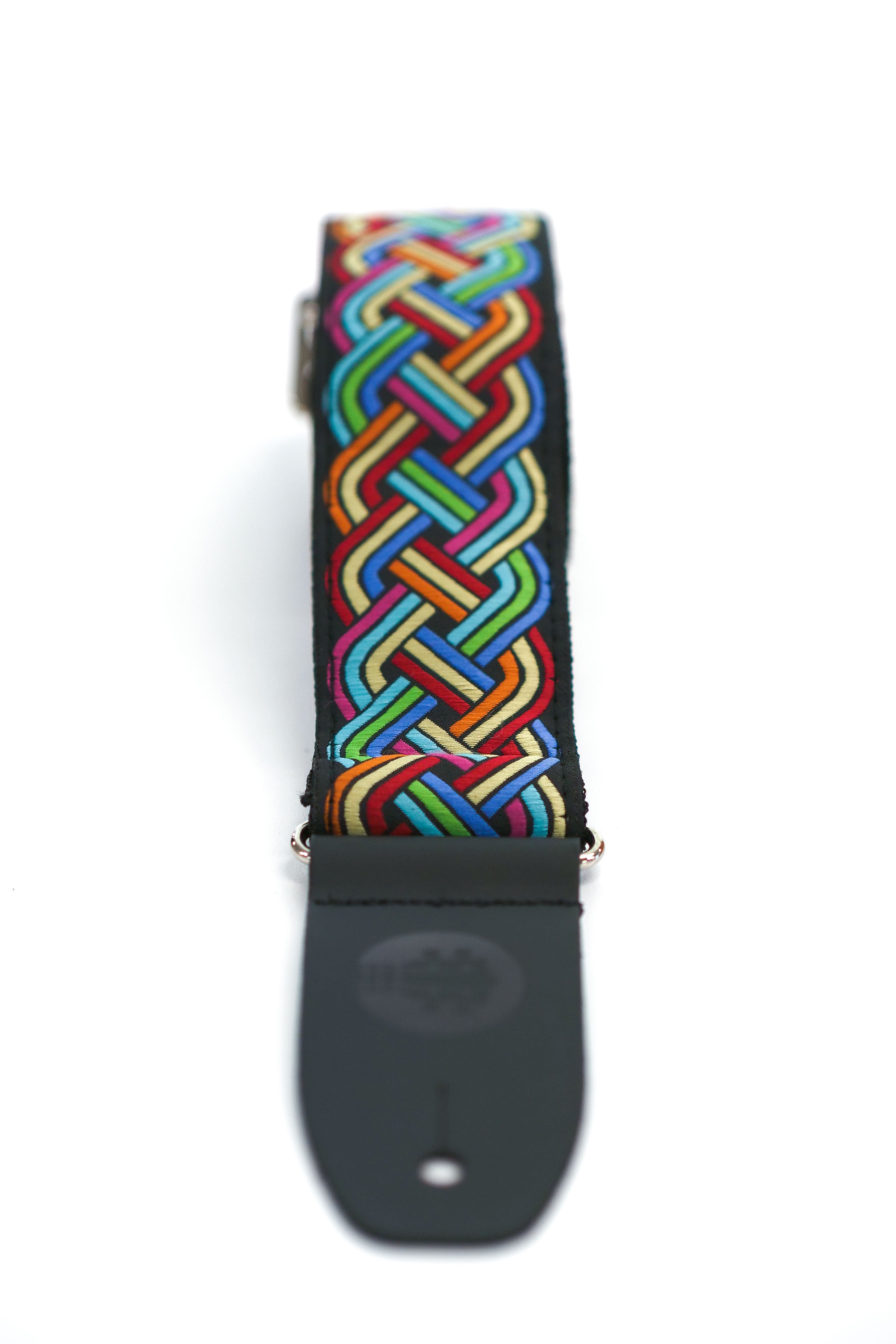 Terry Carter Music Store 2 Inch Deluxe Jacquard Guitar and Ukulele Strap - RETRO BAND