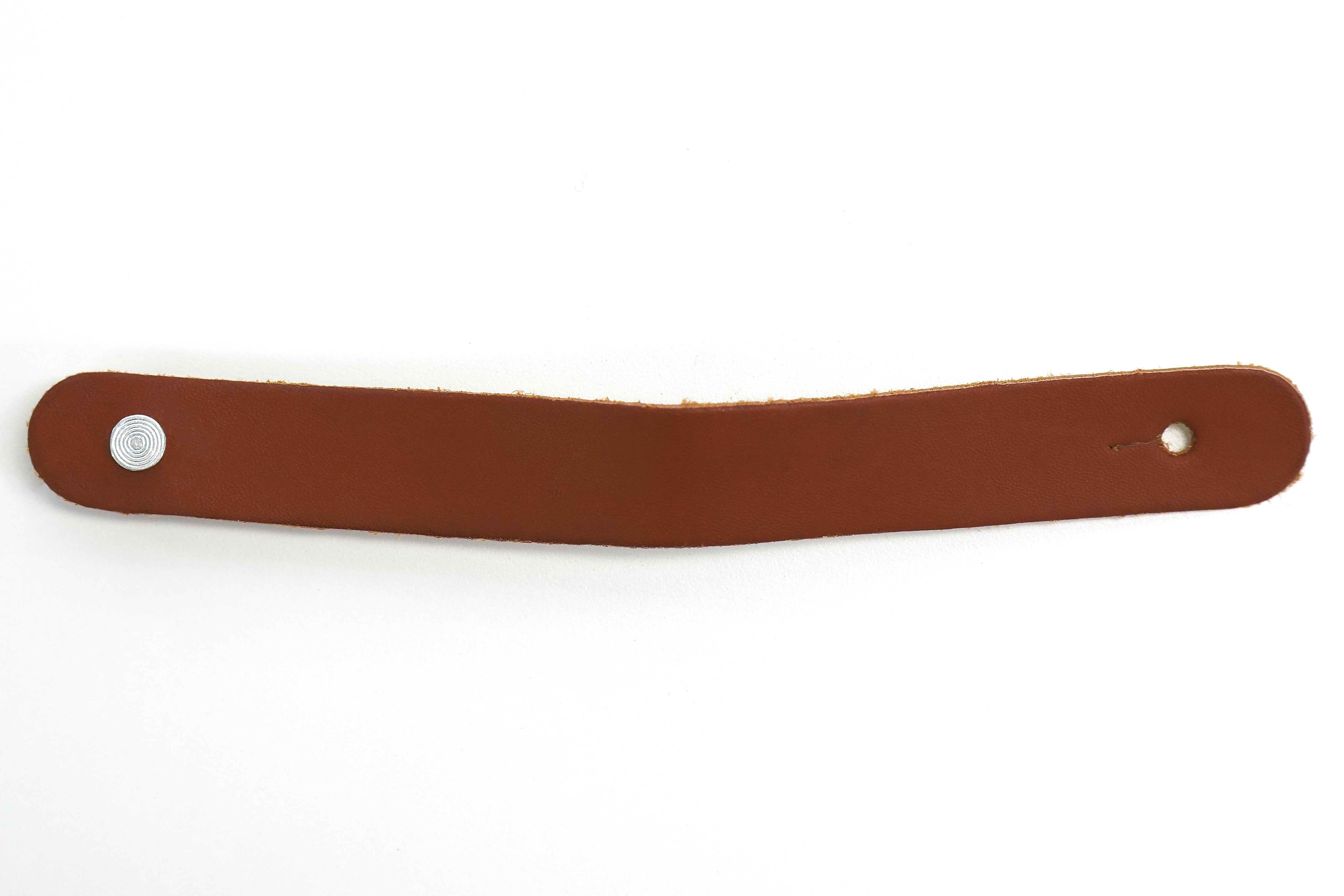 Headstock Strap Adaptor For Guitar and Ukulele - BROWN LEATHER